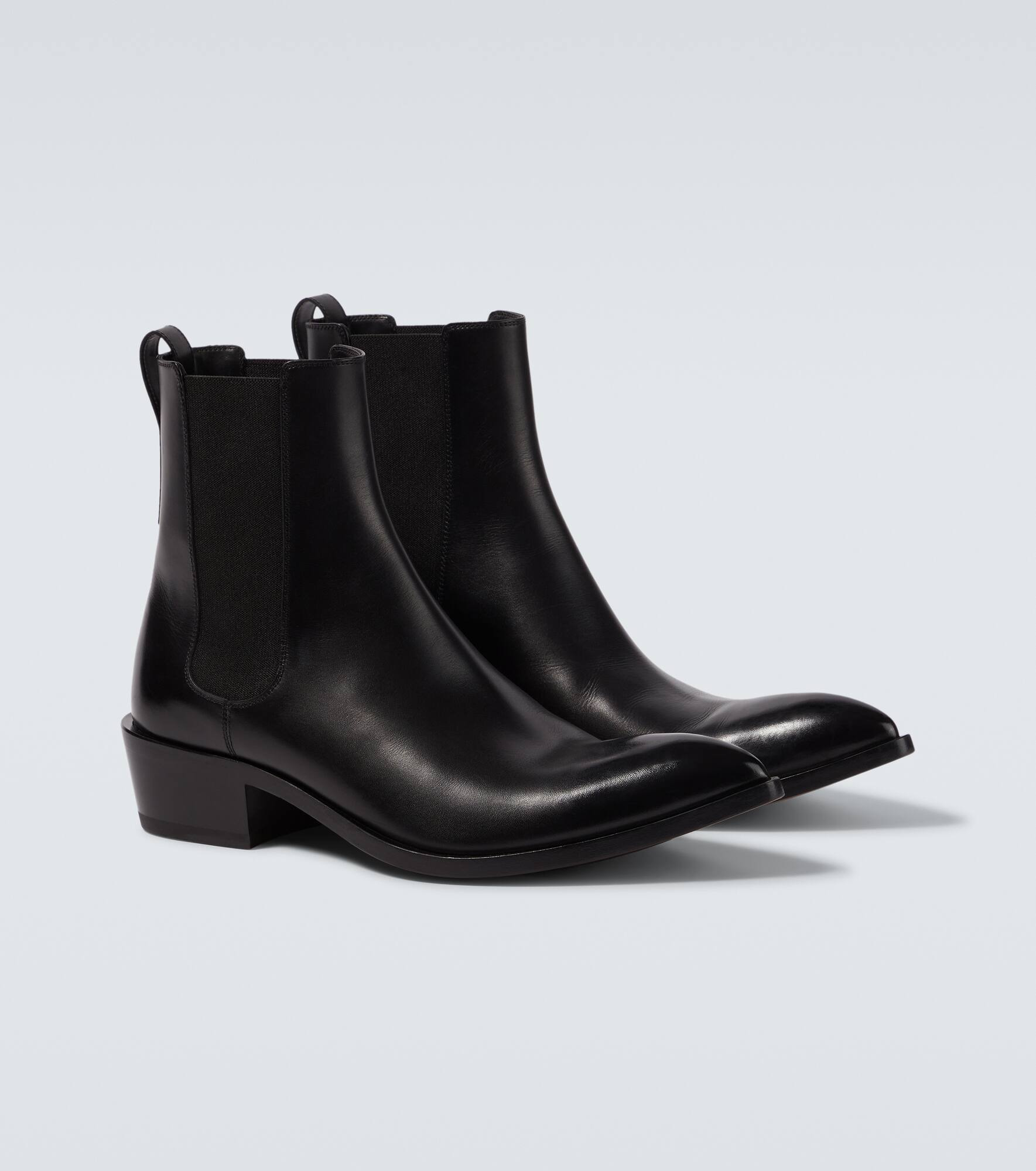 Leather Chelsea boots - 5