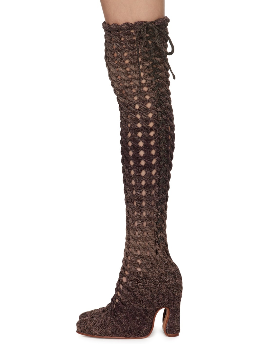SSENSE Exclusive Purple Spiralcable Tall Boots - 3
