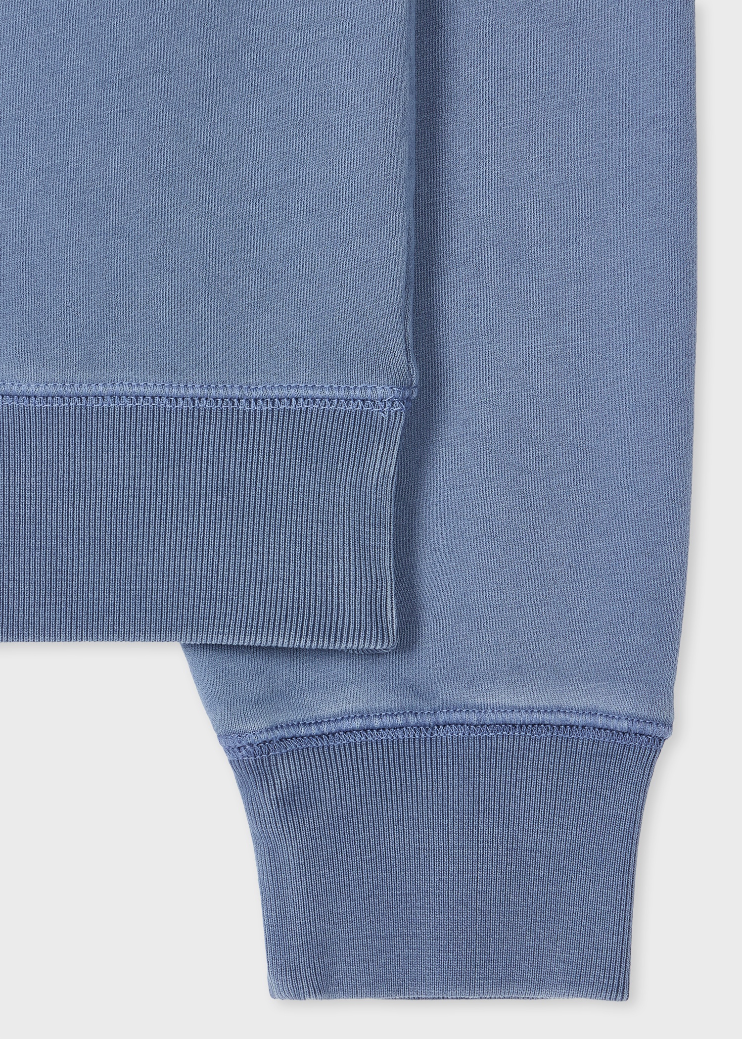 Washed Blue Cotton 'Happy' Sweatshirt - 2
