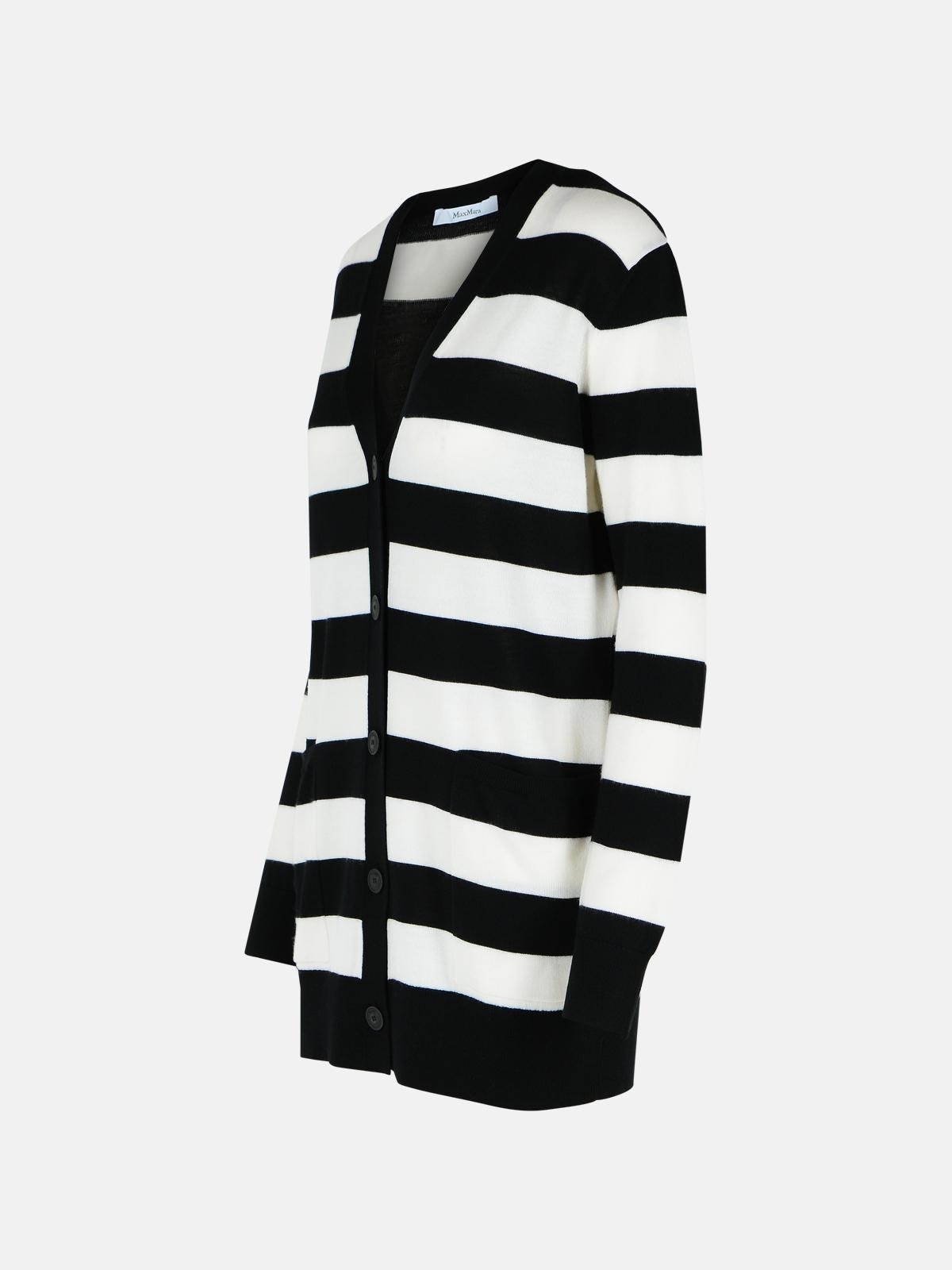 'FIEMME' TWO-TONE VIRGIN WOOL CARDIGAN - 2