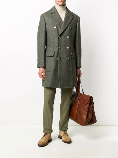 Brunello Cucinelli double-breasted wool coat outlook