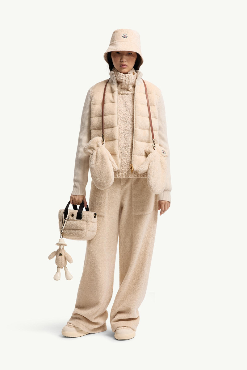 Moncler Padded Teddy & Wool Zip-Up Cardigan outlook