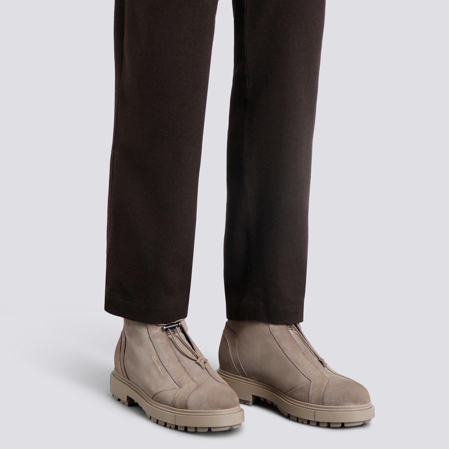 Men's brown suede hiking boot - 2