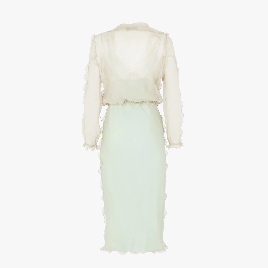 White chiffon dress - 2