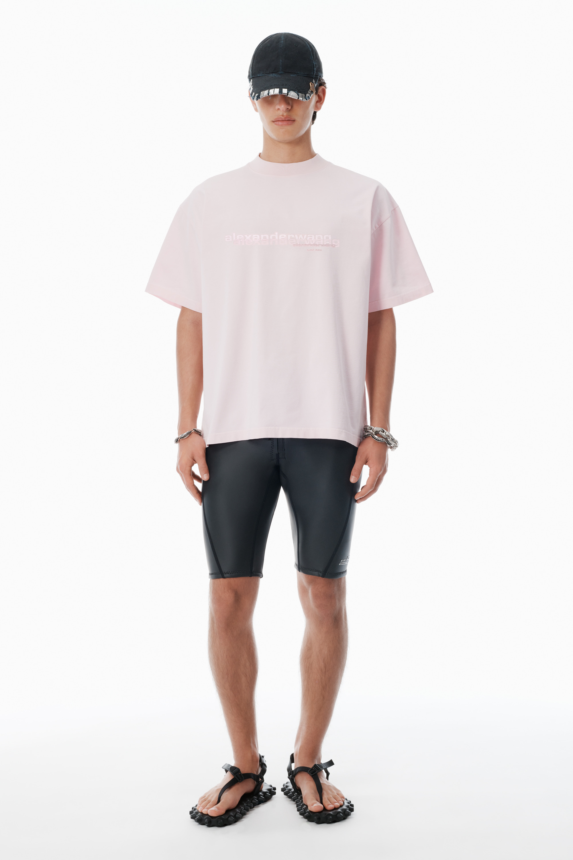Pink Cotton Oversized Logo Tee - 5