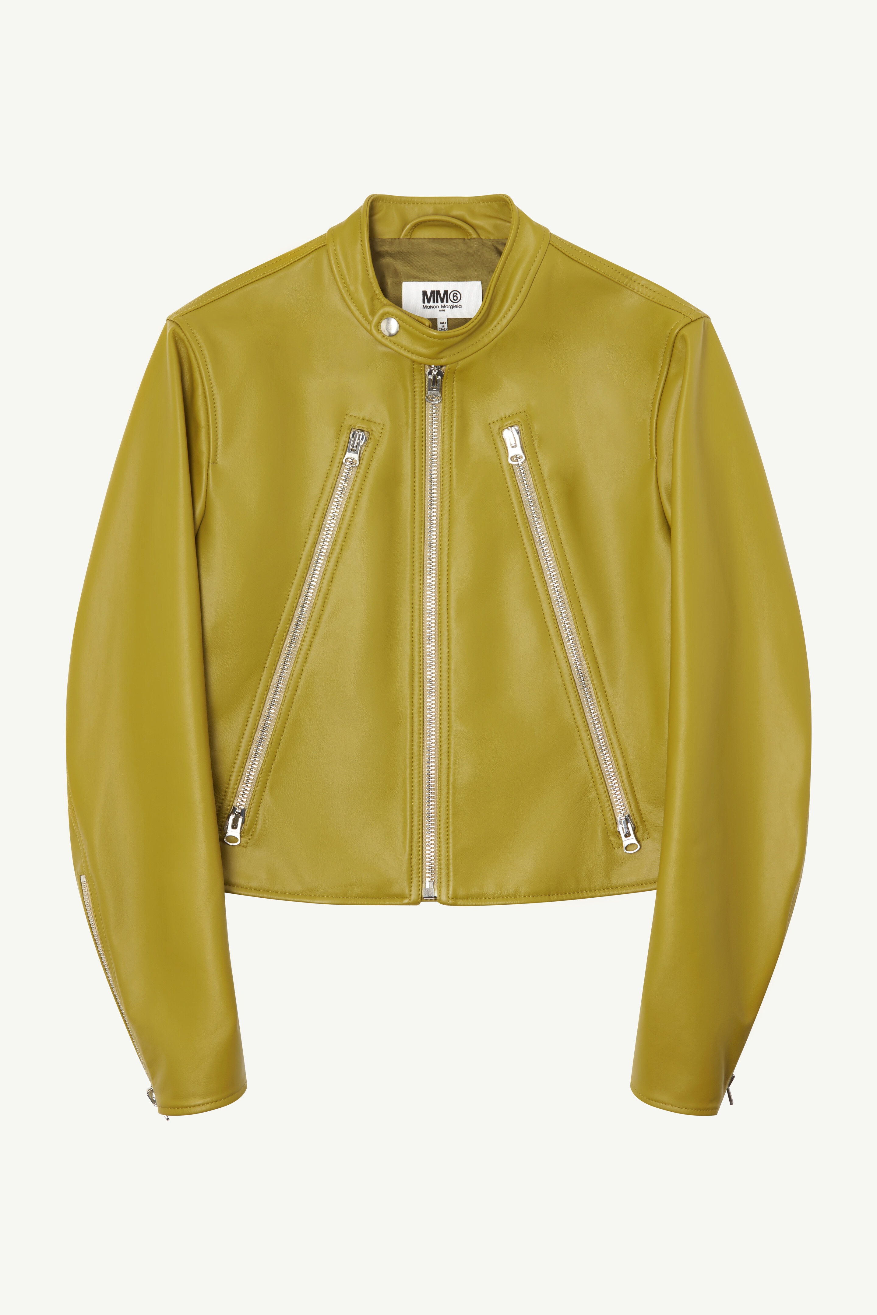 Zip leather jacket - 1