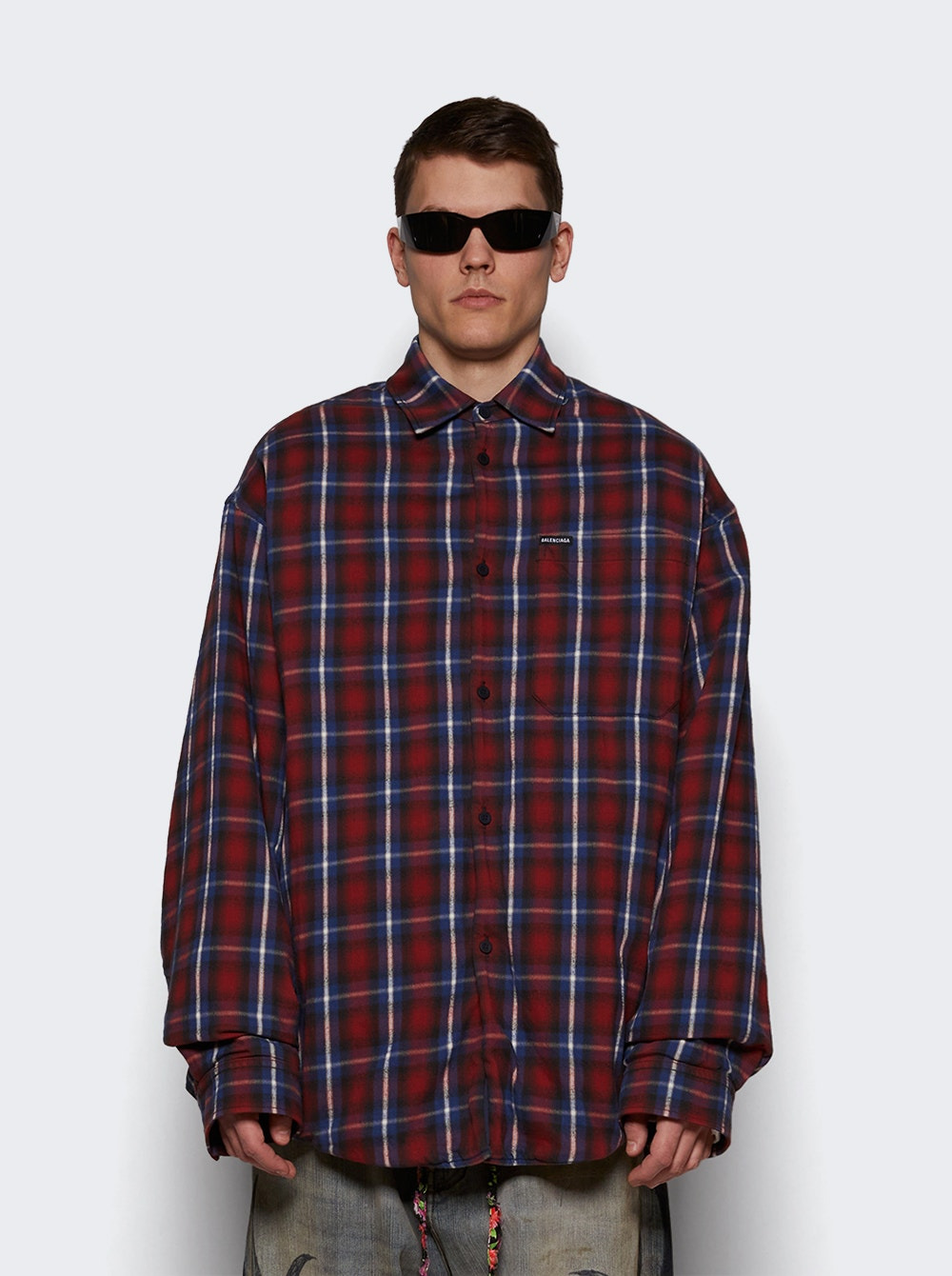 Lined Shirt Red And Blue - 2