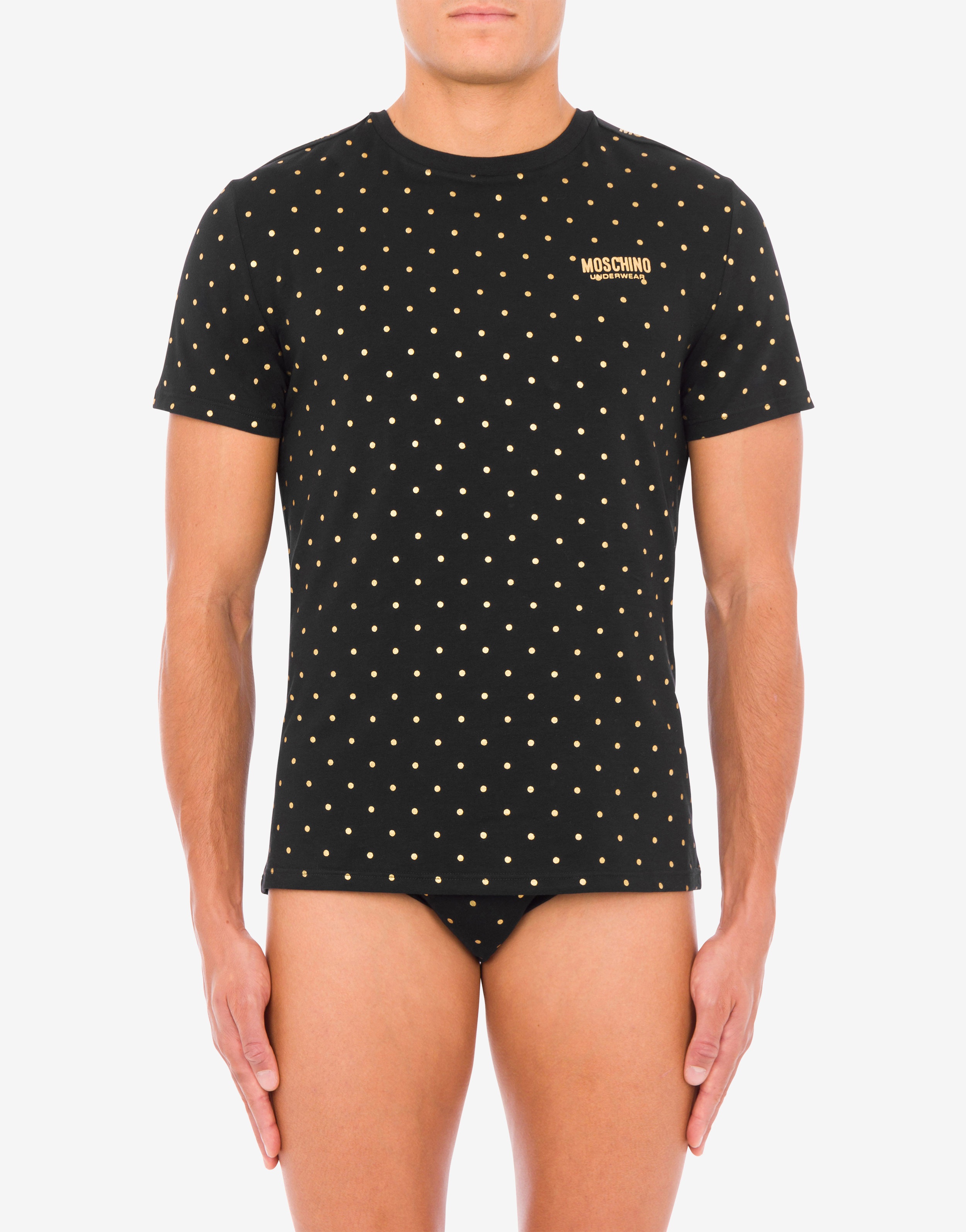 POLKA DOTS T-SHIRT AND BRIEFS SET - 2