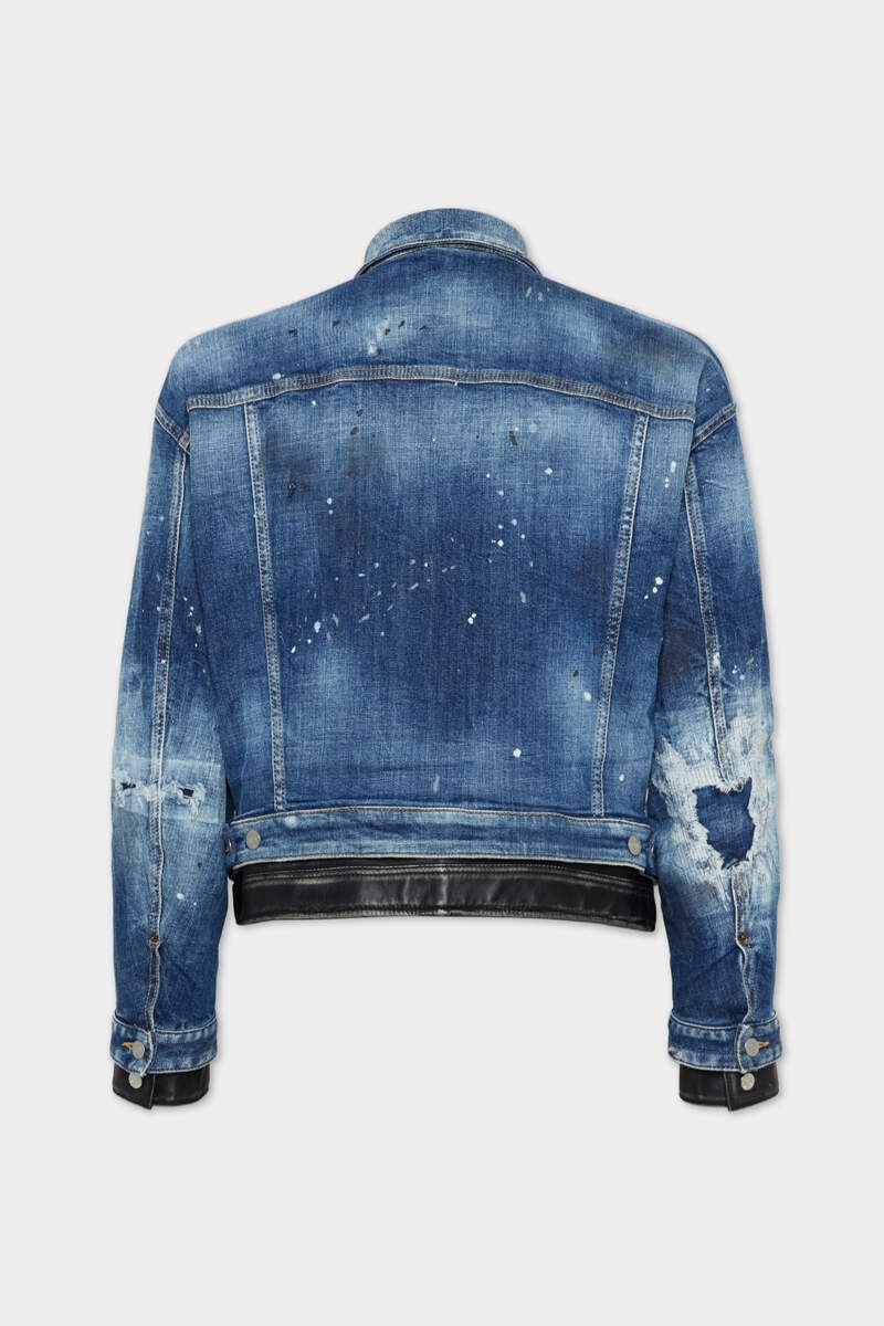 MEDIUM RIPPED WASH RIDER DAN JEAN JACKET - 2