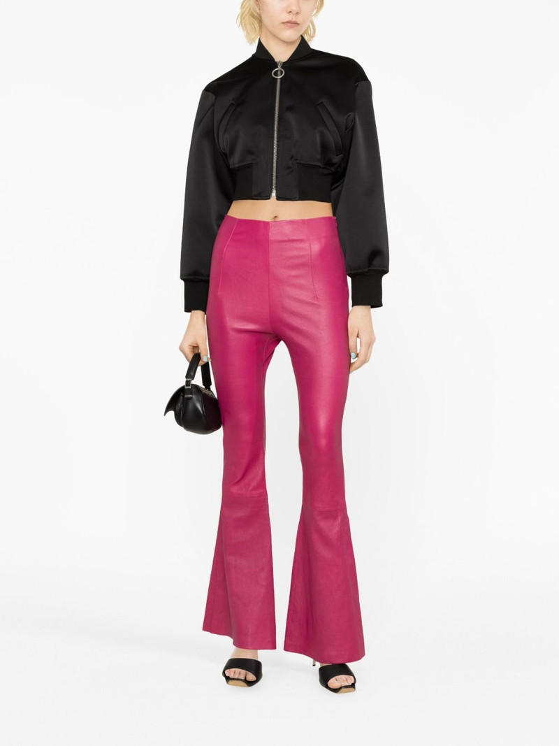 AMIRI high-waisted leather flared trousers outlook