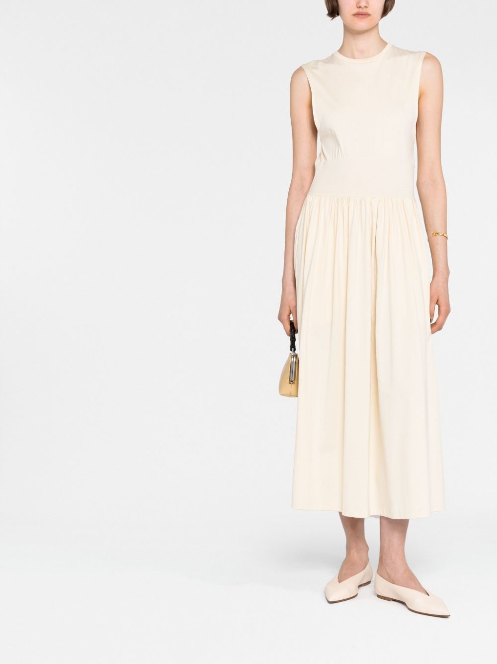 sleeveless flared midi dress - 2