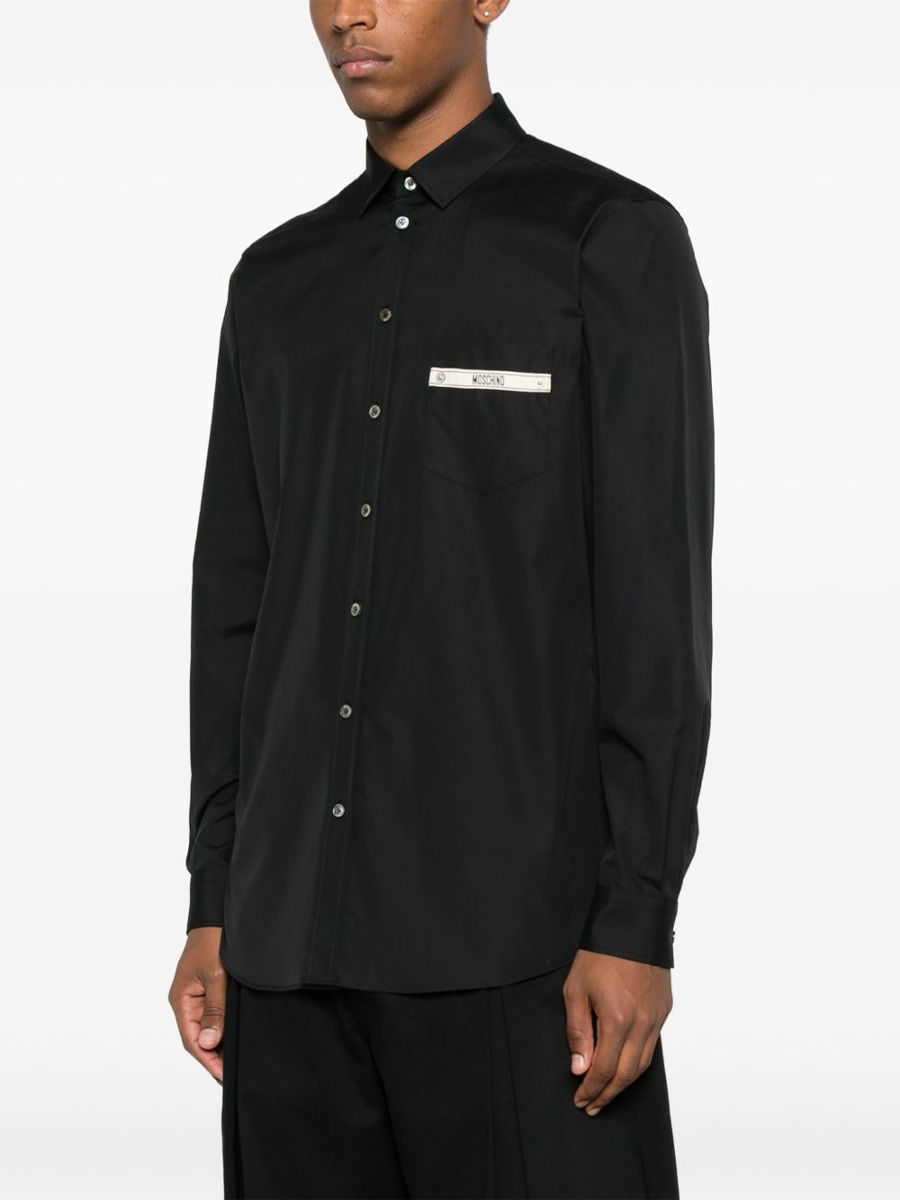 logo-detail pocket shirt - 3