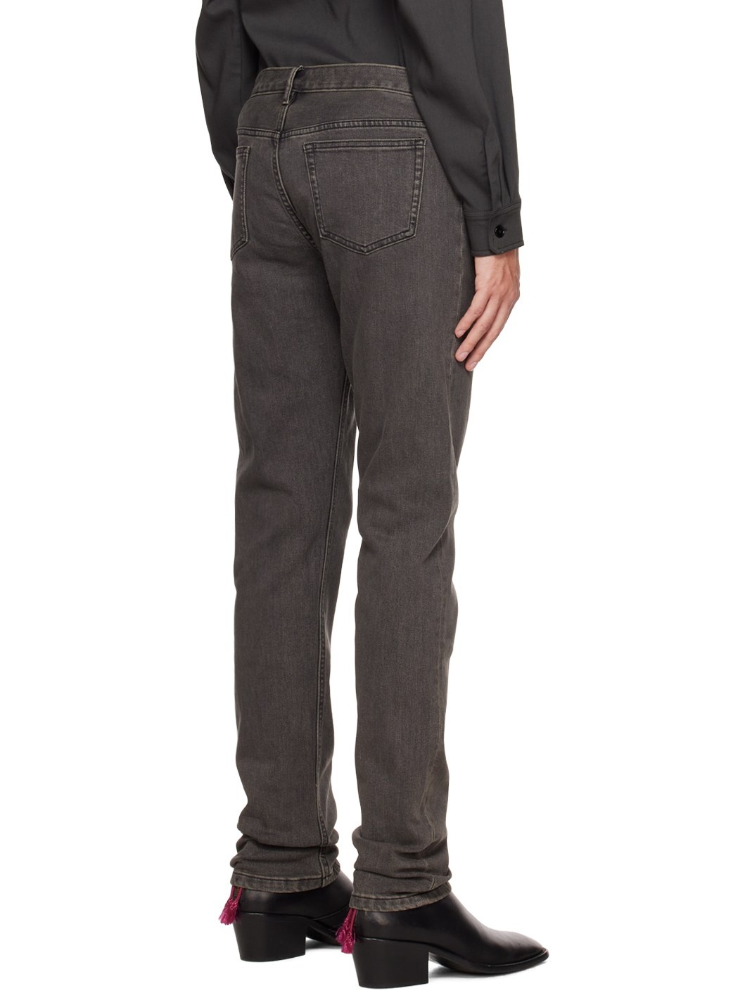 Gray Petit Standard Jeans - 3