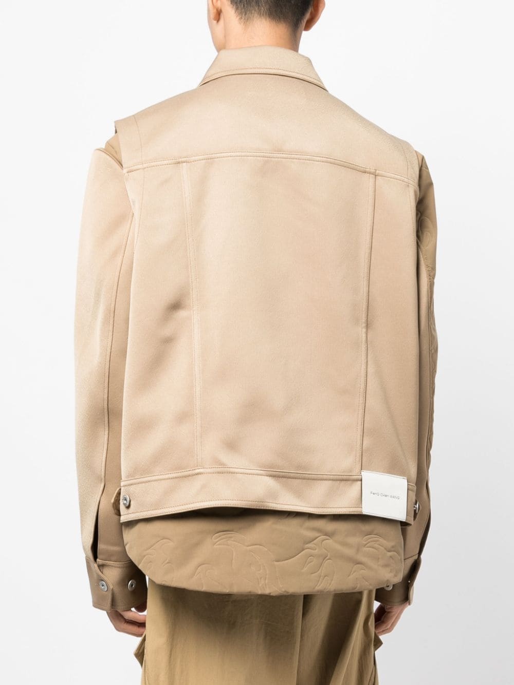 logo-patch long-sleeve jacket - 4