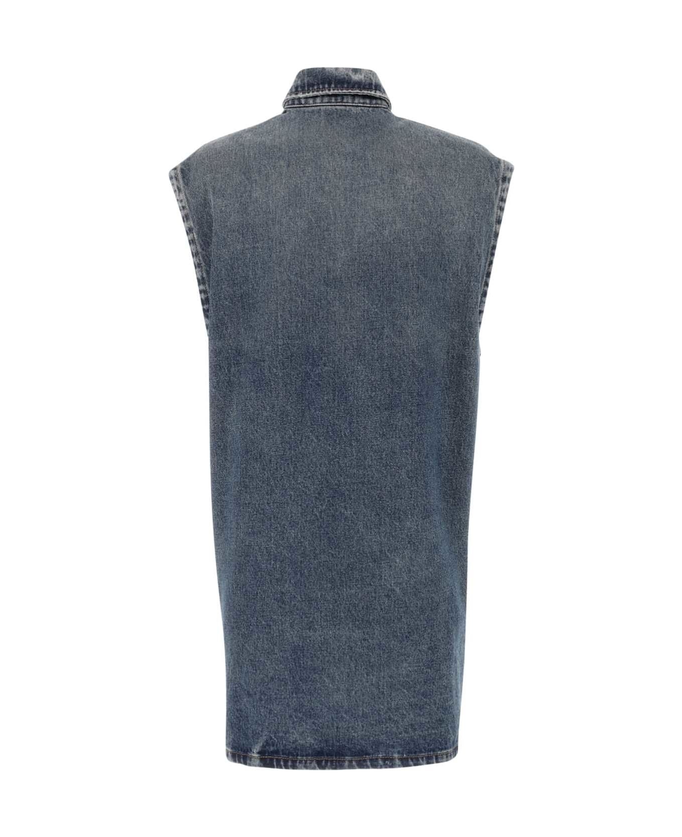 Denim Sleeveless Shirt - 2