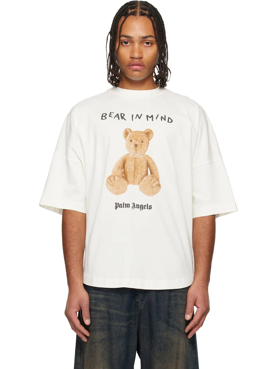 White 'Bear In Mind' Over T-shirt - 1