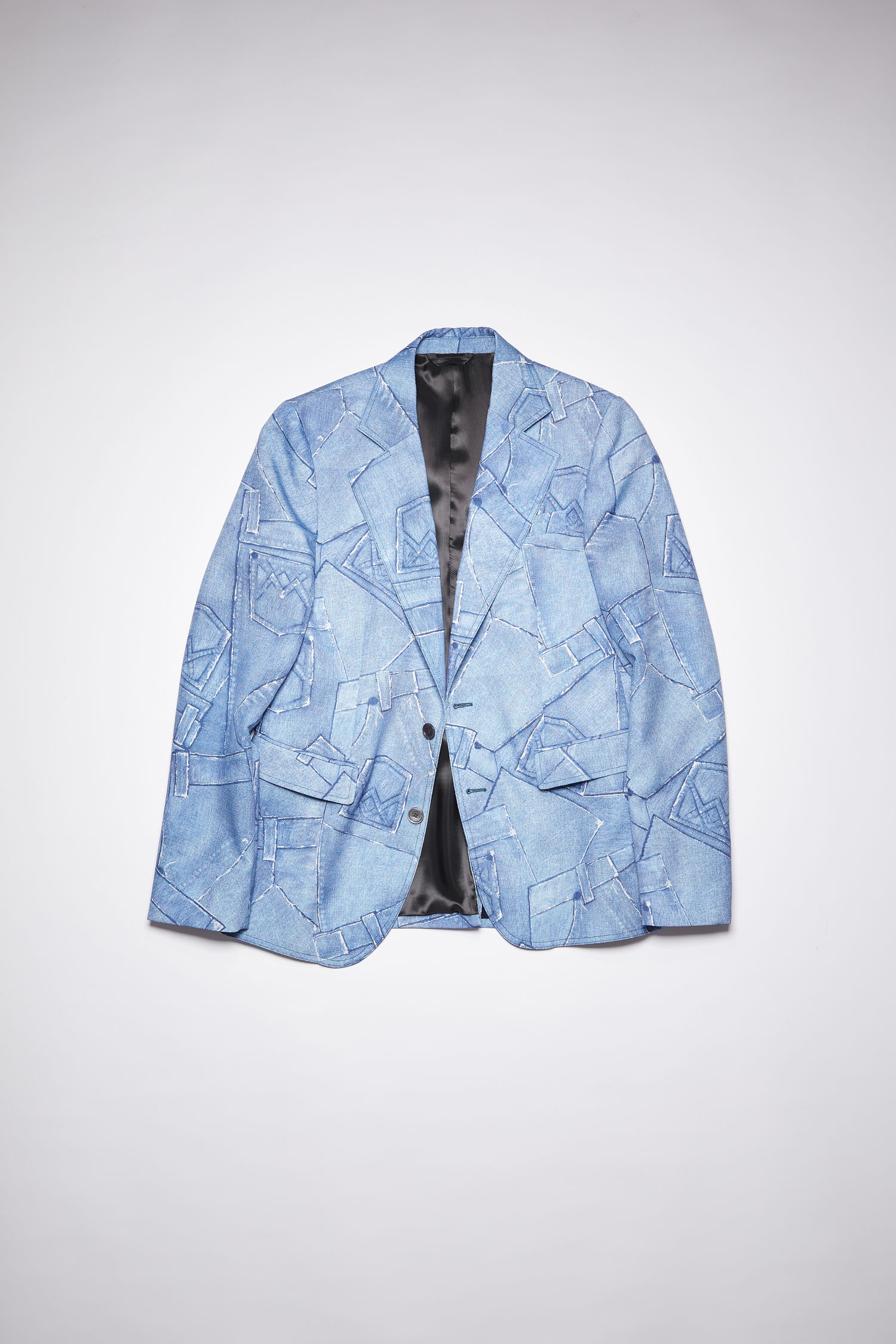 Denim print jacket - Indigo blue - 1