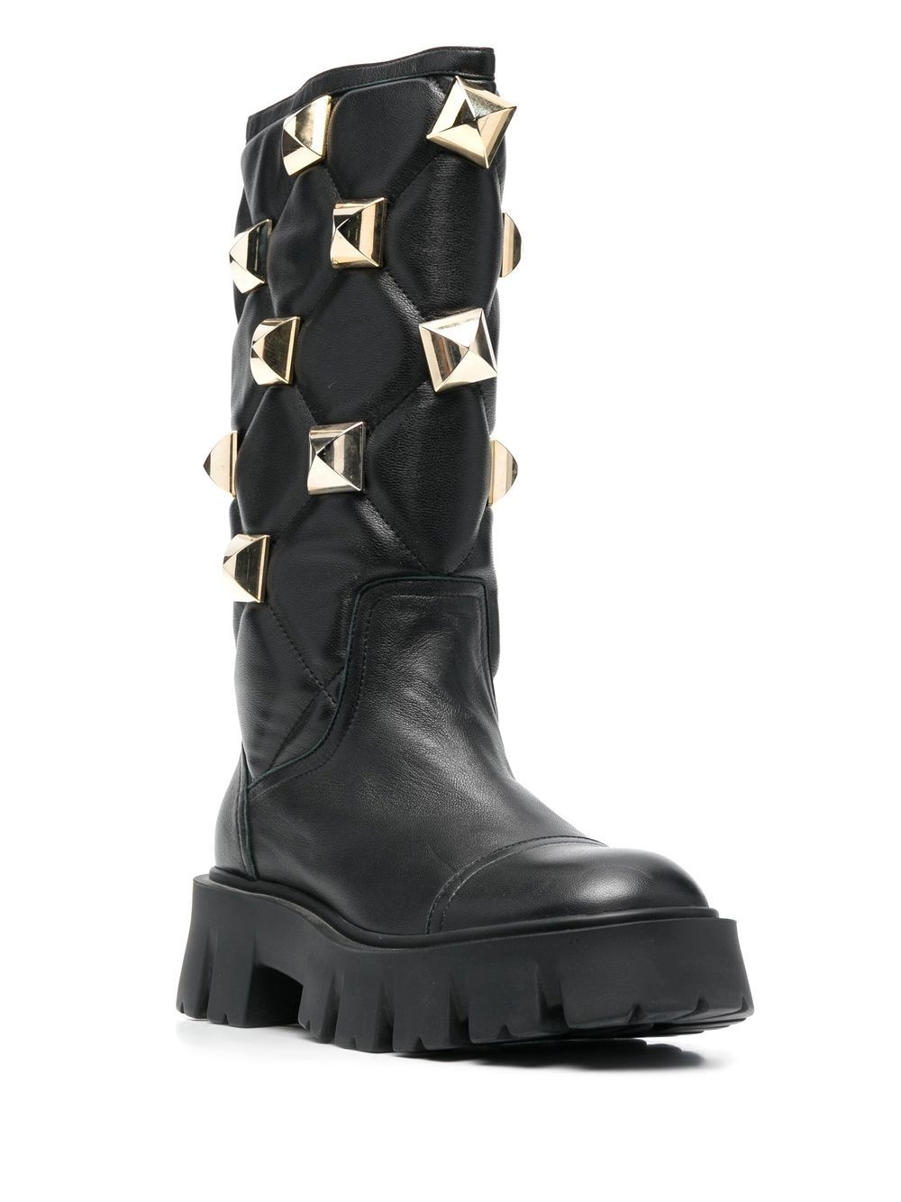 stud-embellished mid-calf boots - 2