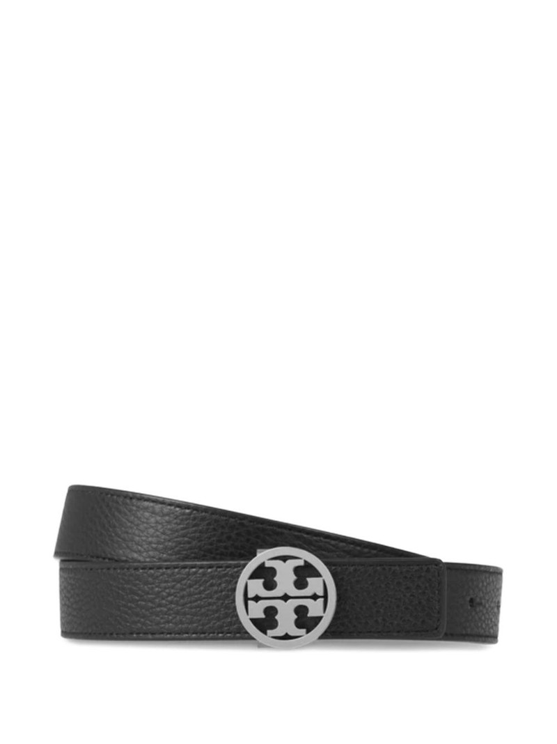 circular-buckle leather belt 1