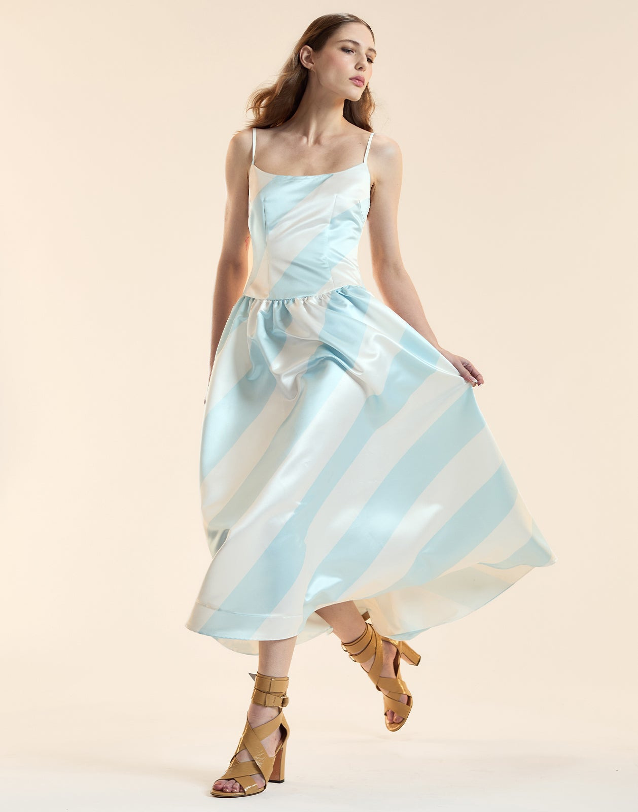 Genevive Satin Midi Dress - 2