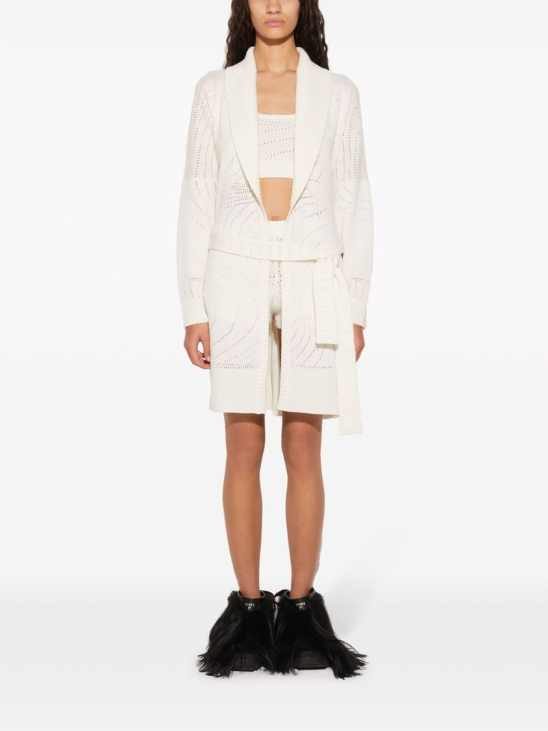 PUCCI pointelle-knit cashmere cardigan outlook