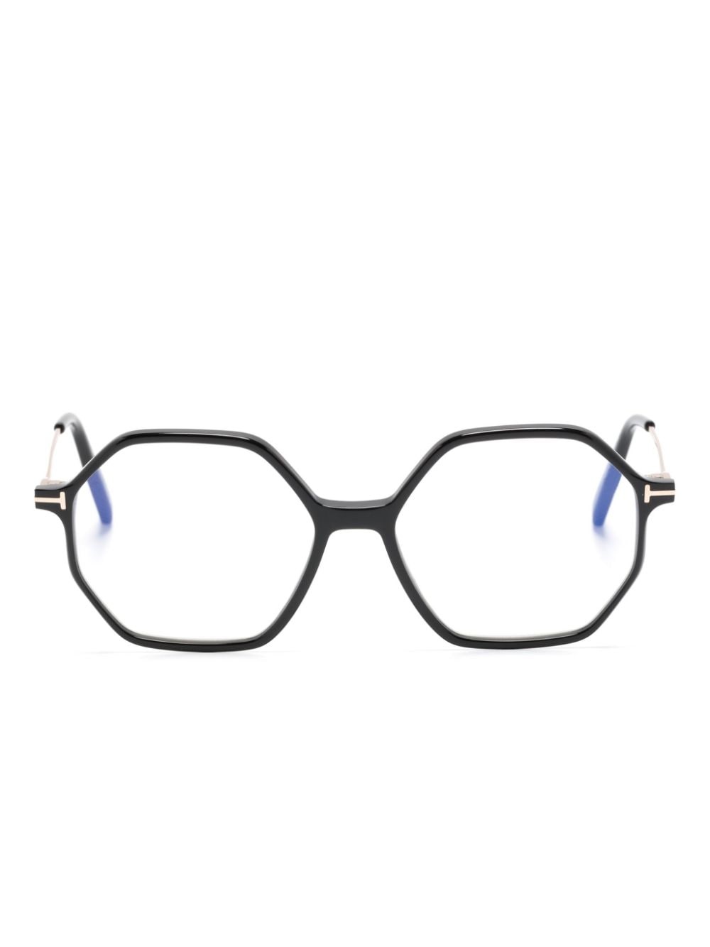 geometric-frame glasses - 1