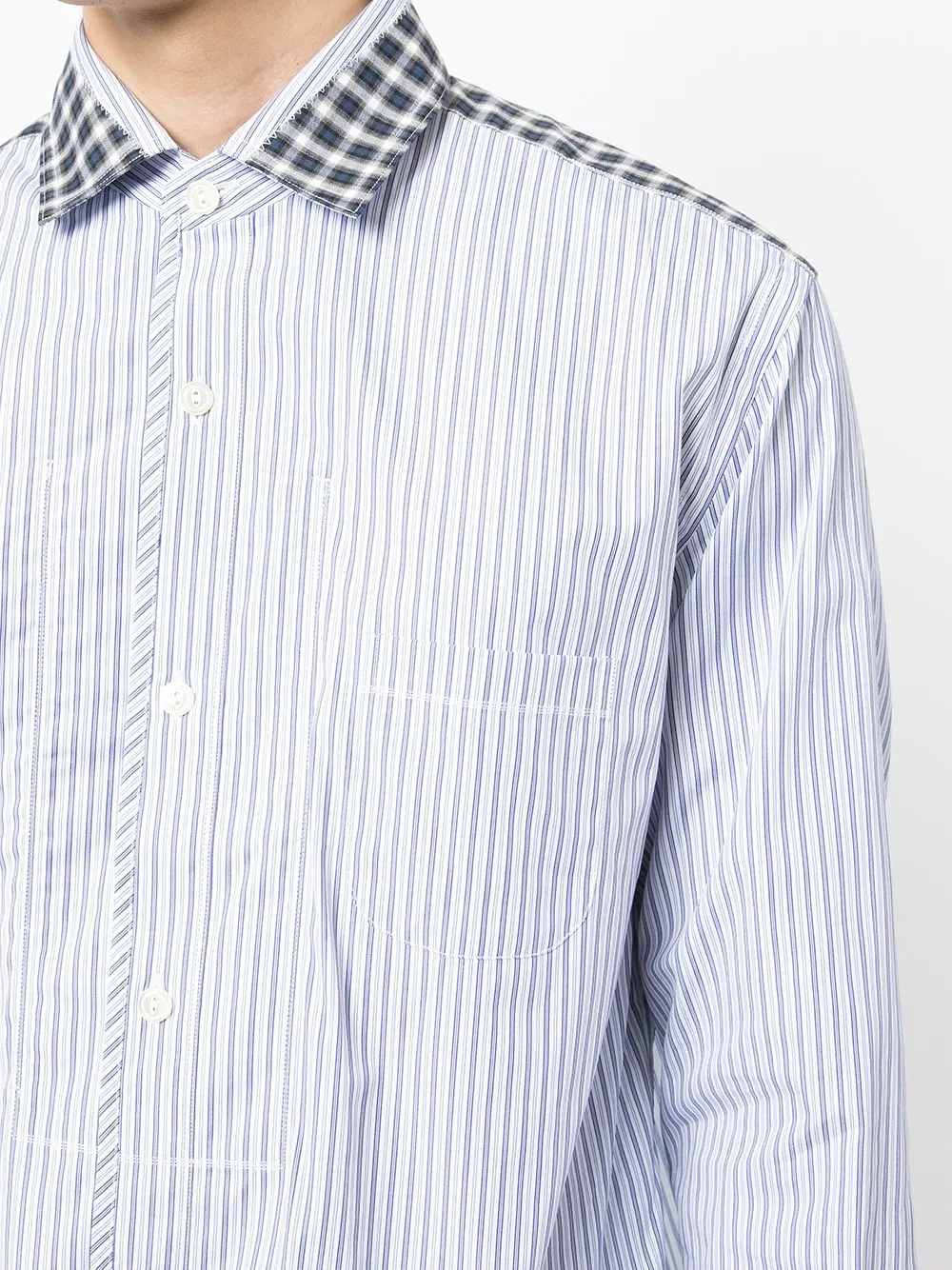 checked-collar shirt - 5