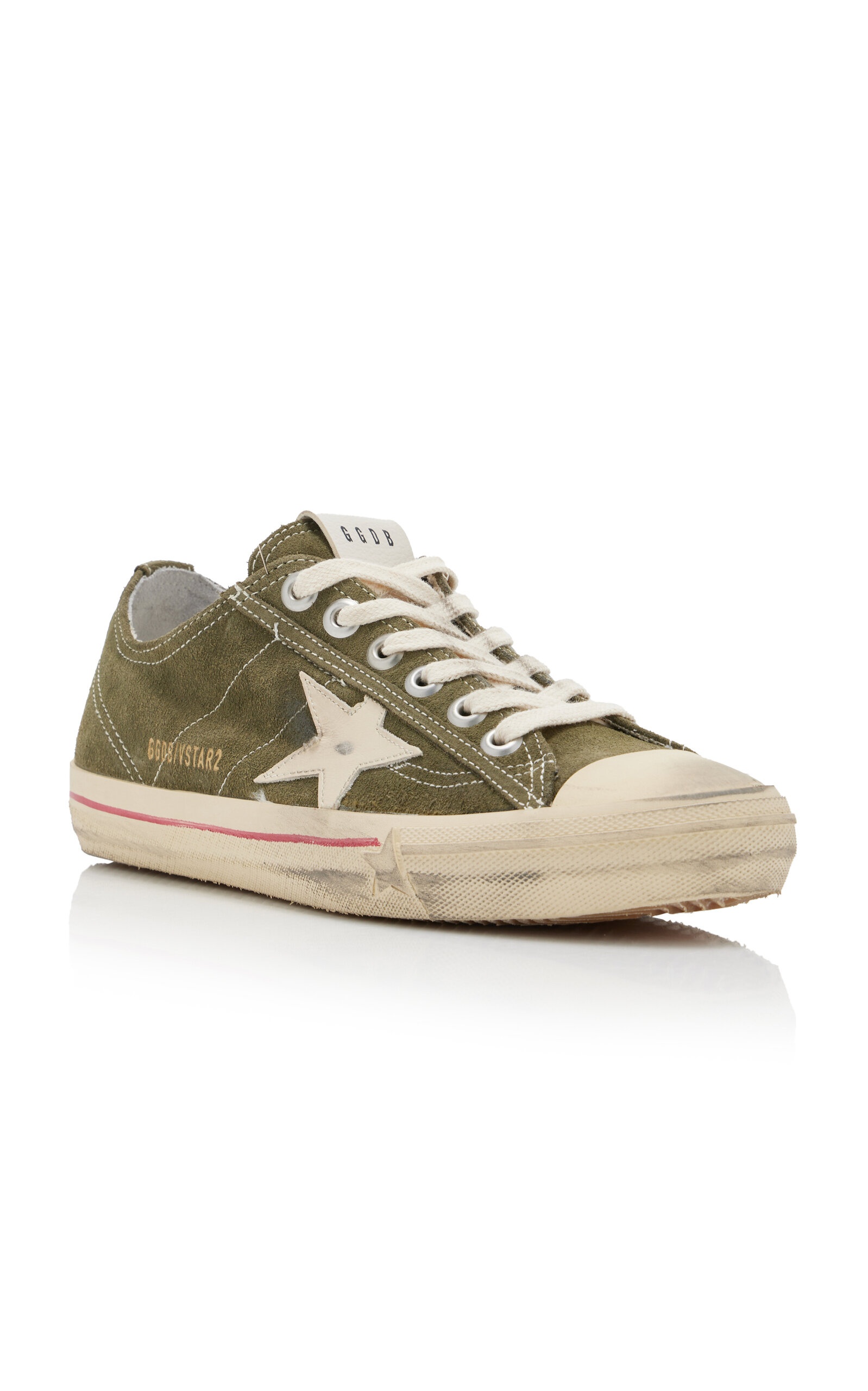 V-Star 2 Leather-Trimmed Suede Sneakers khaki - 5