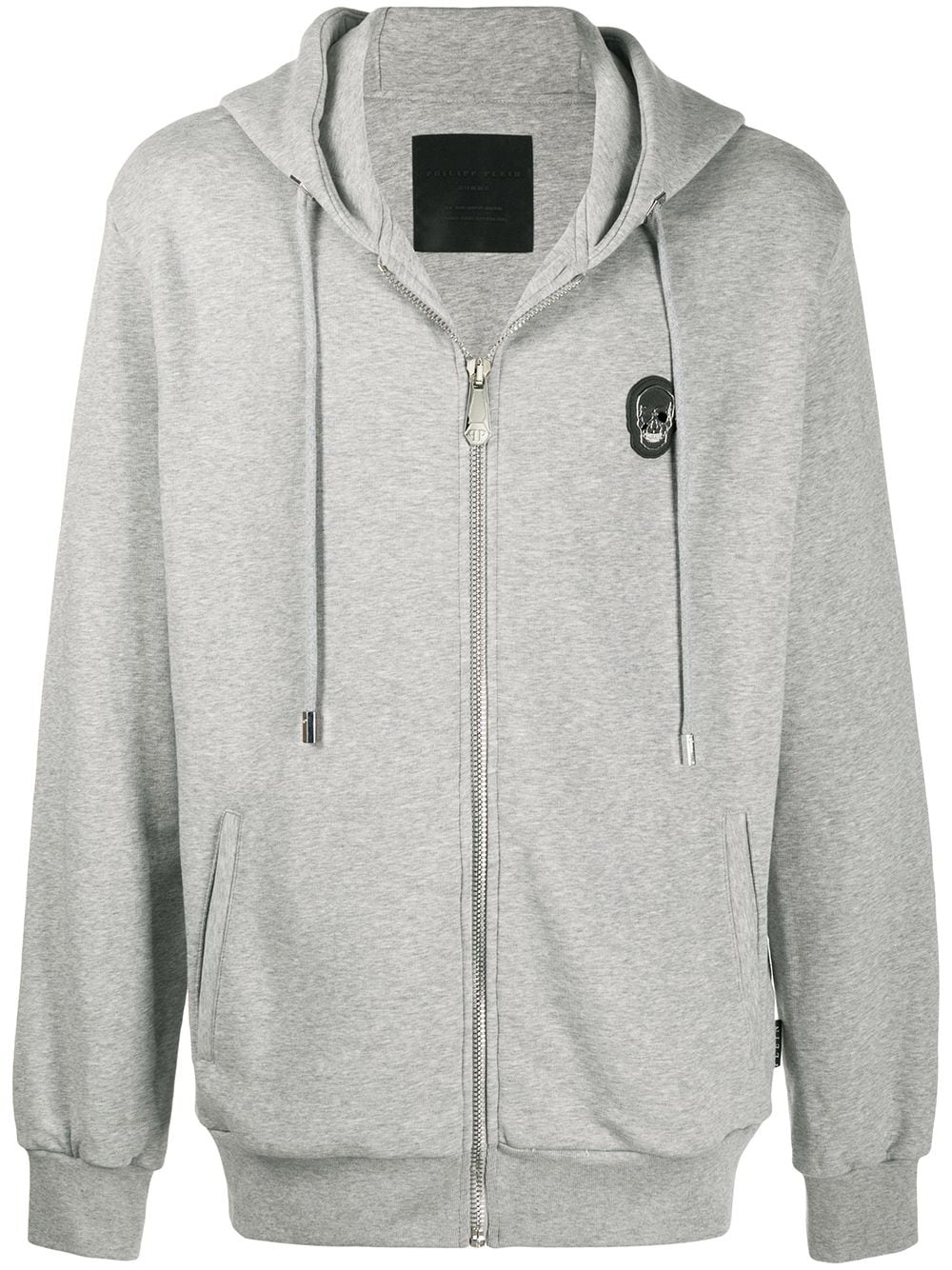 skull zipped hoodie - 1