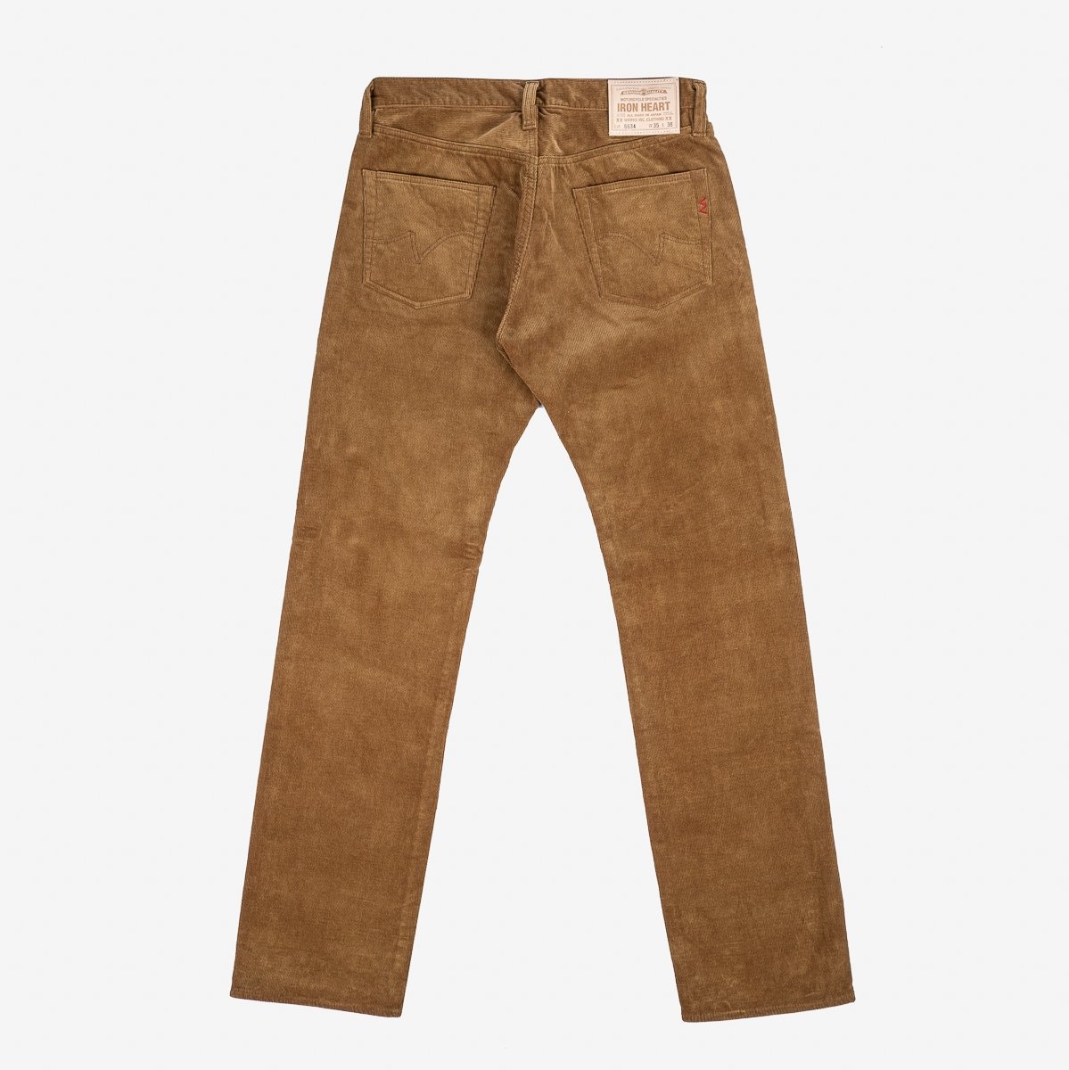 IH-6634-BRN 14oz Heavy Corduroy Straight Cut Pants - Brown - 5