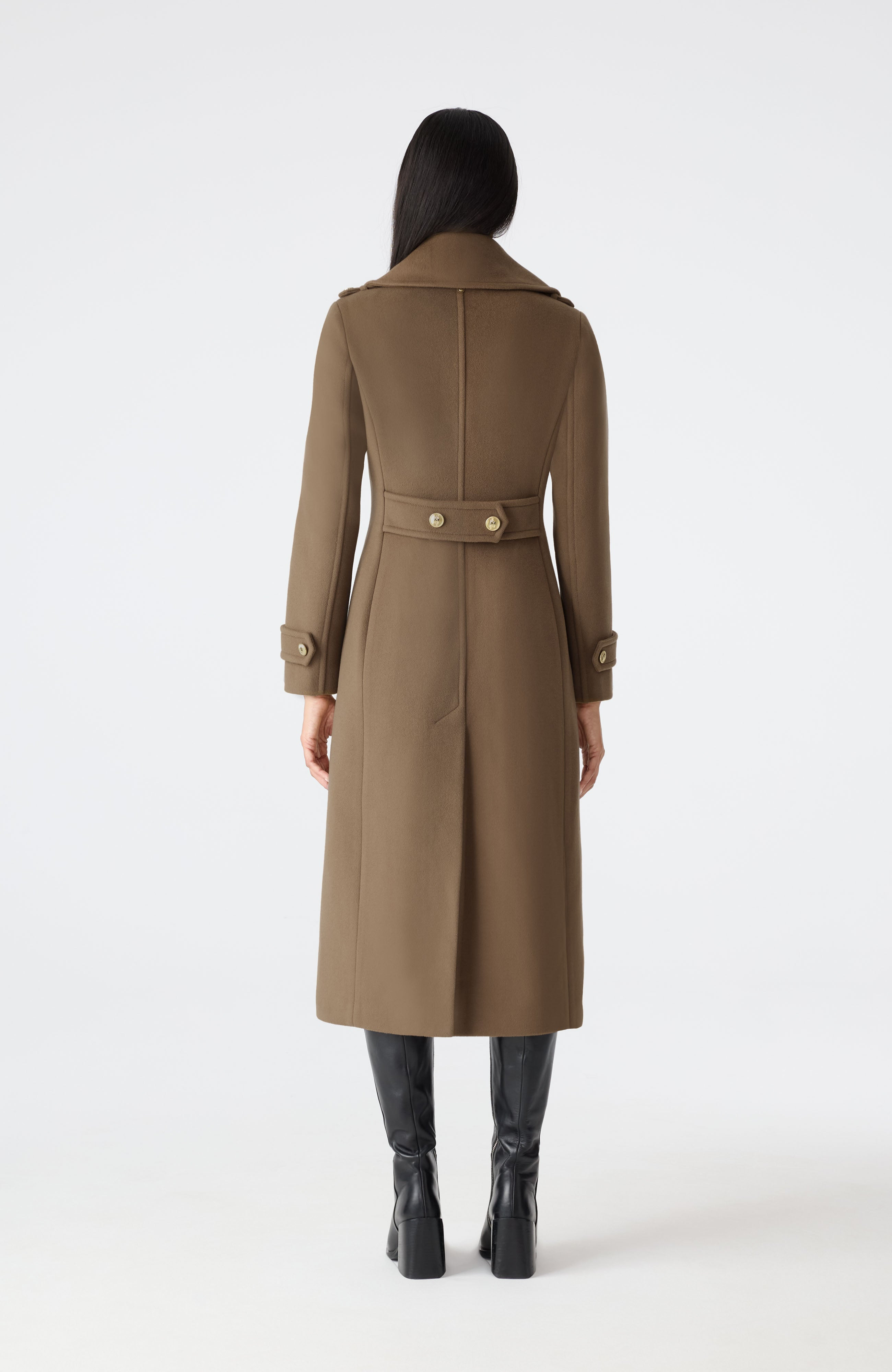 ELODIE-R double face wool tailored coat - 4