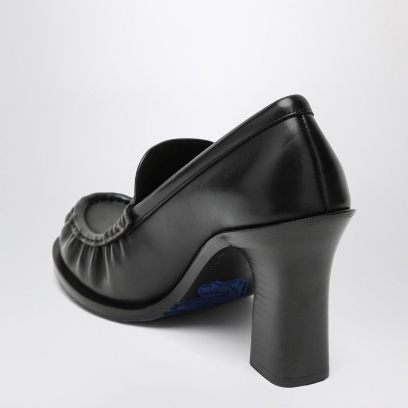 Burberry Cadet Black Leather Loafers With Heel Women - 2