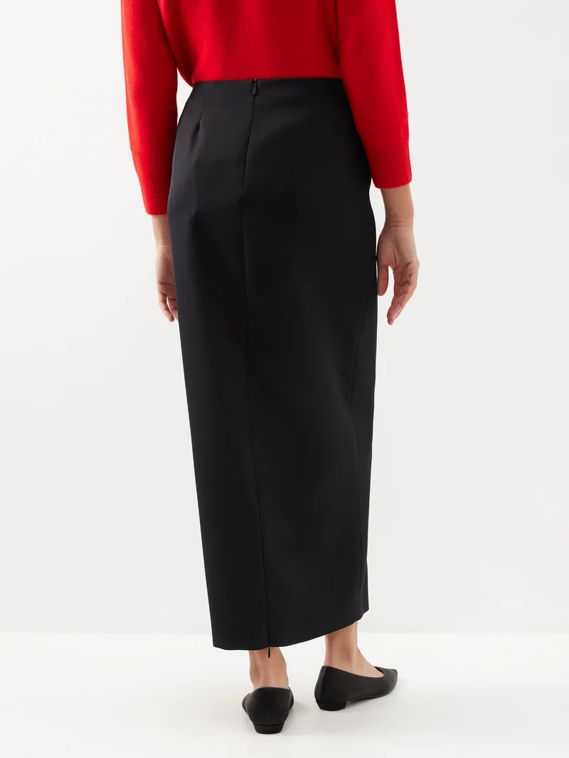 Bartelle zipped-vent bonded-wool skirt - 5