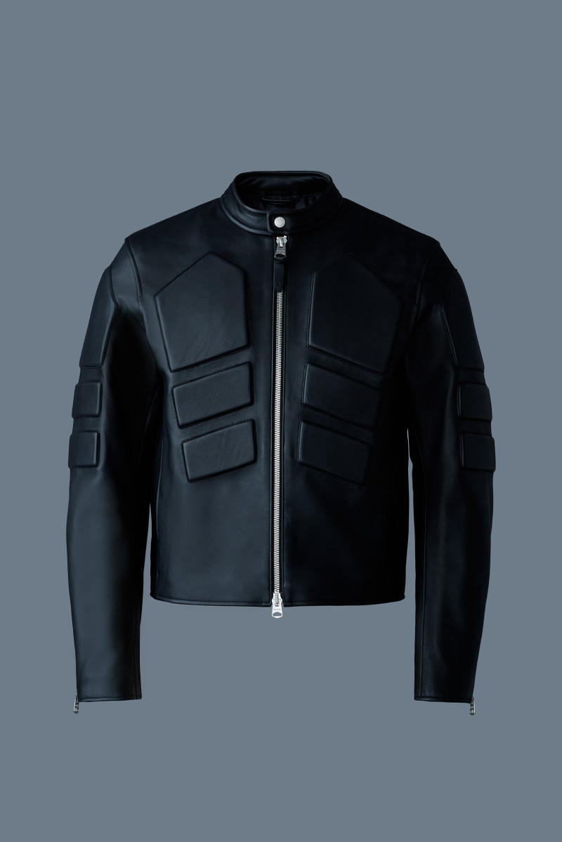 CANNON Padded moto racer leather jacket 1