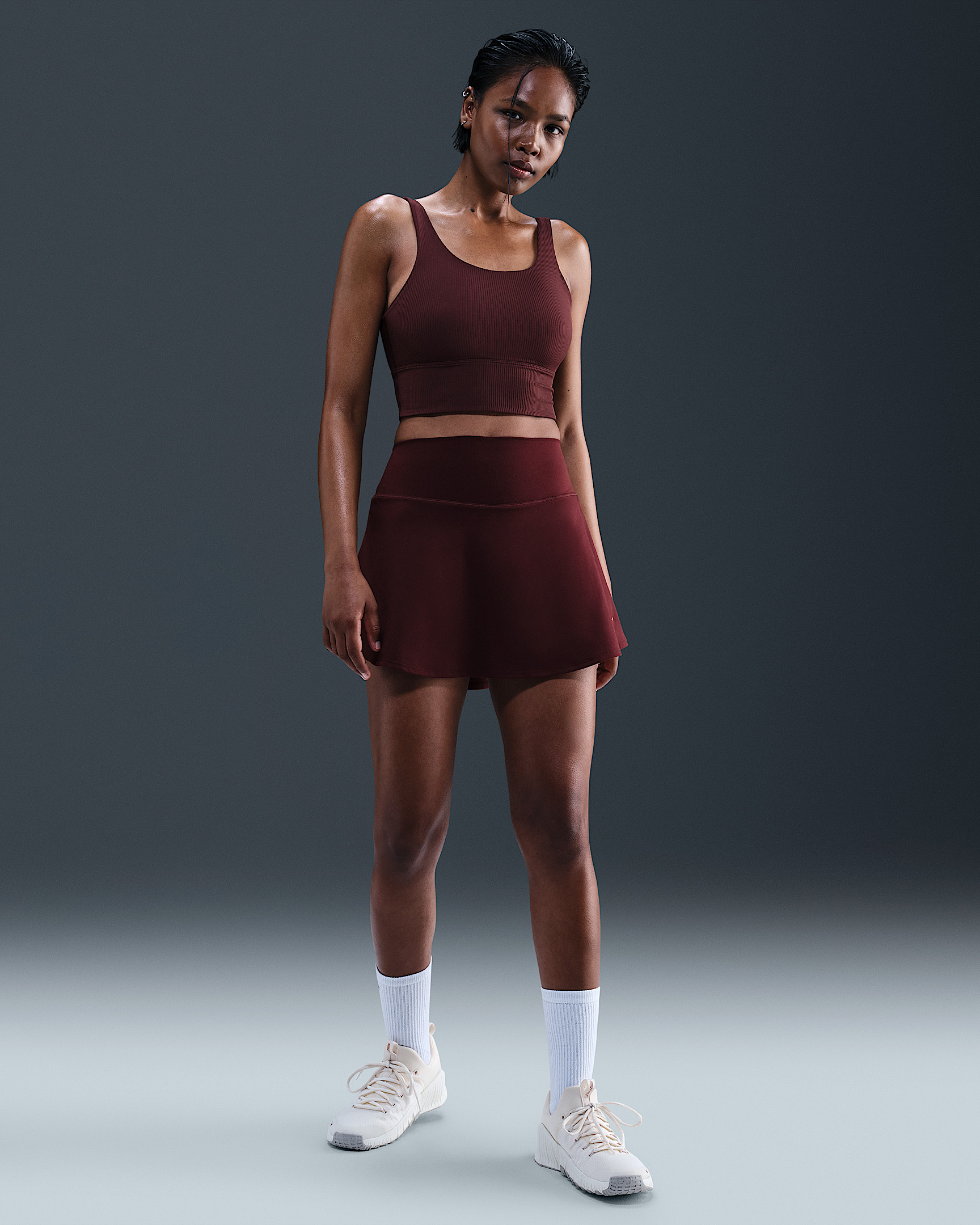Nike Zenvy Rib Women's Light-Support Padded Longline Sports Bra - 4
