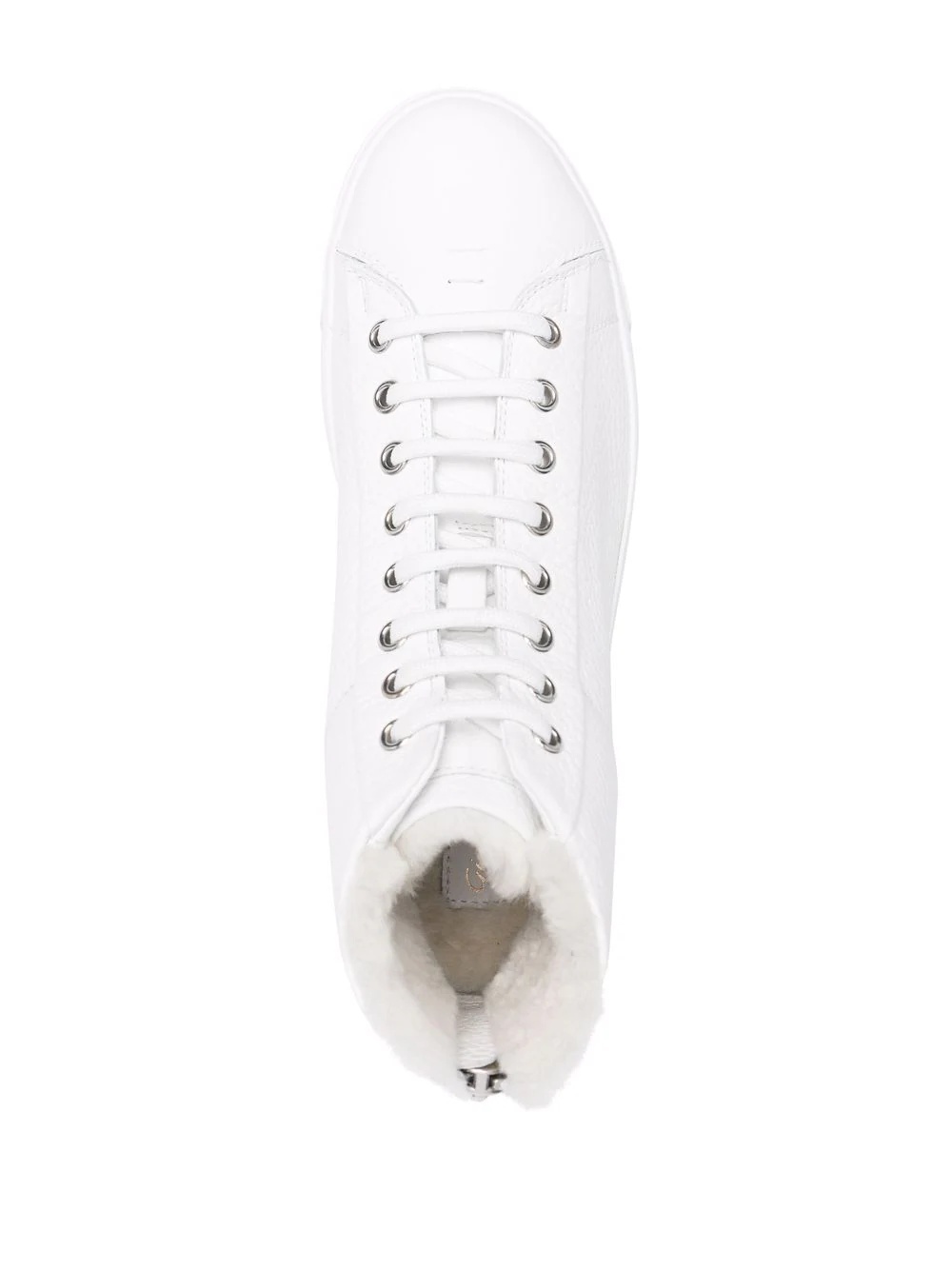 leather high-top sneakers - 4