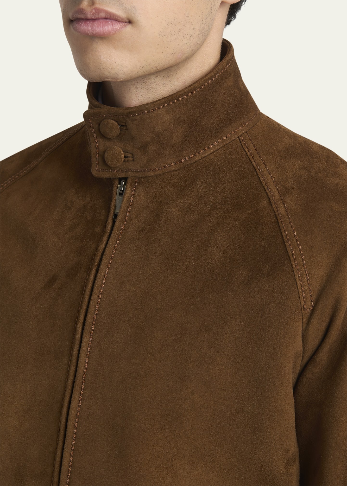 Men's Suede Full-Zip Blouson - 5