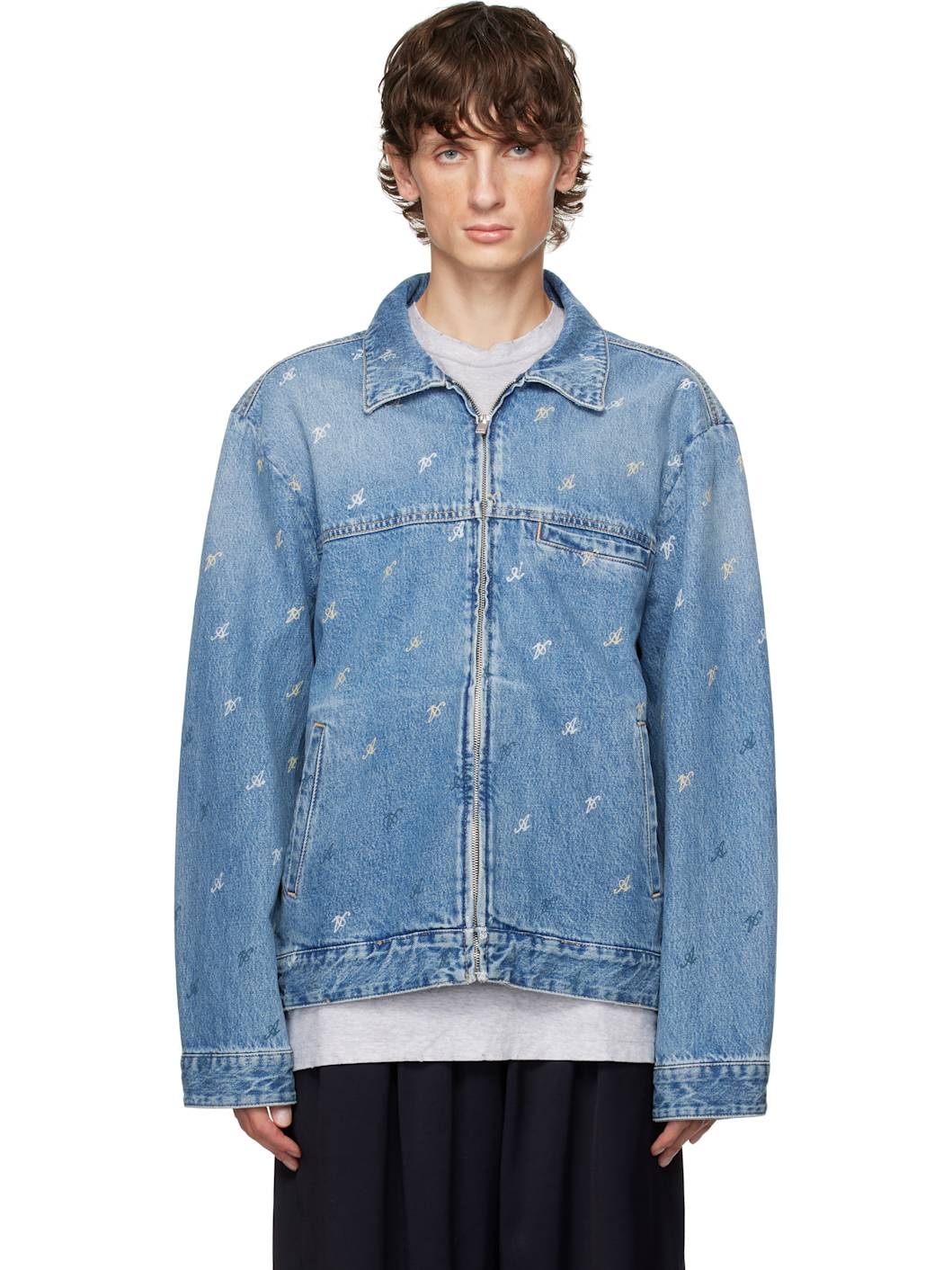 Blue Signature 'A' Denim Jacket - 1