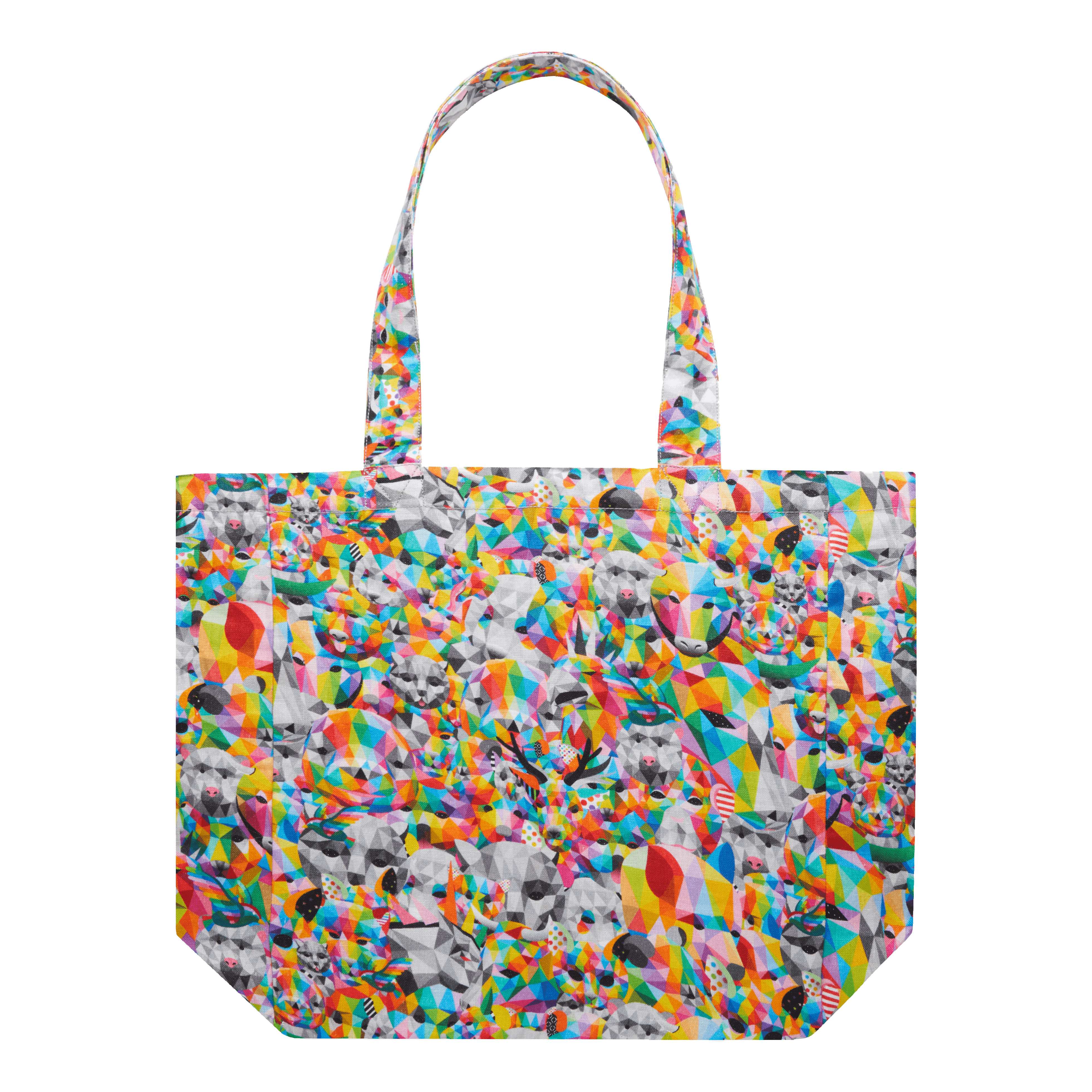 Linen Tote Bag Animals - Vilebrequin x Okuda San Miguel - 2