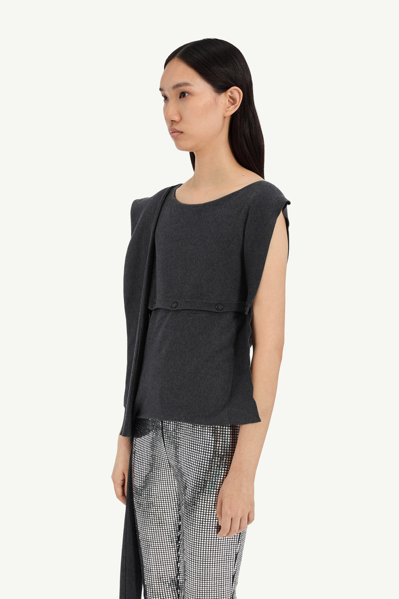 Convertible Sideways Knit Top 4