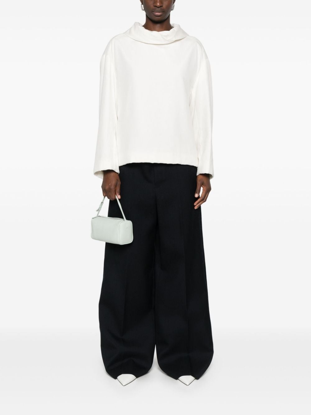 wool palazzo pants - 2