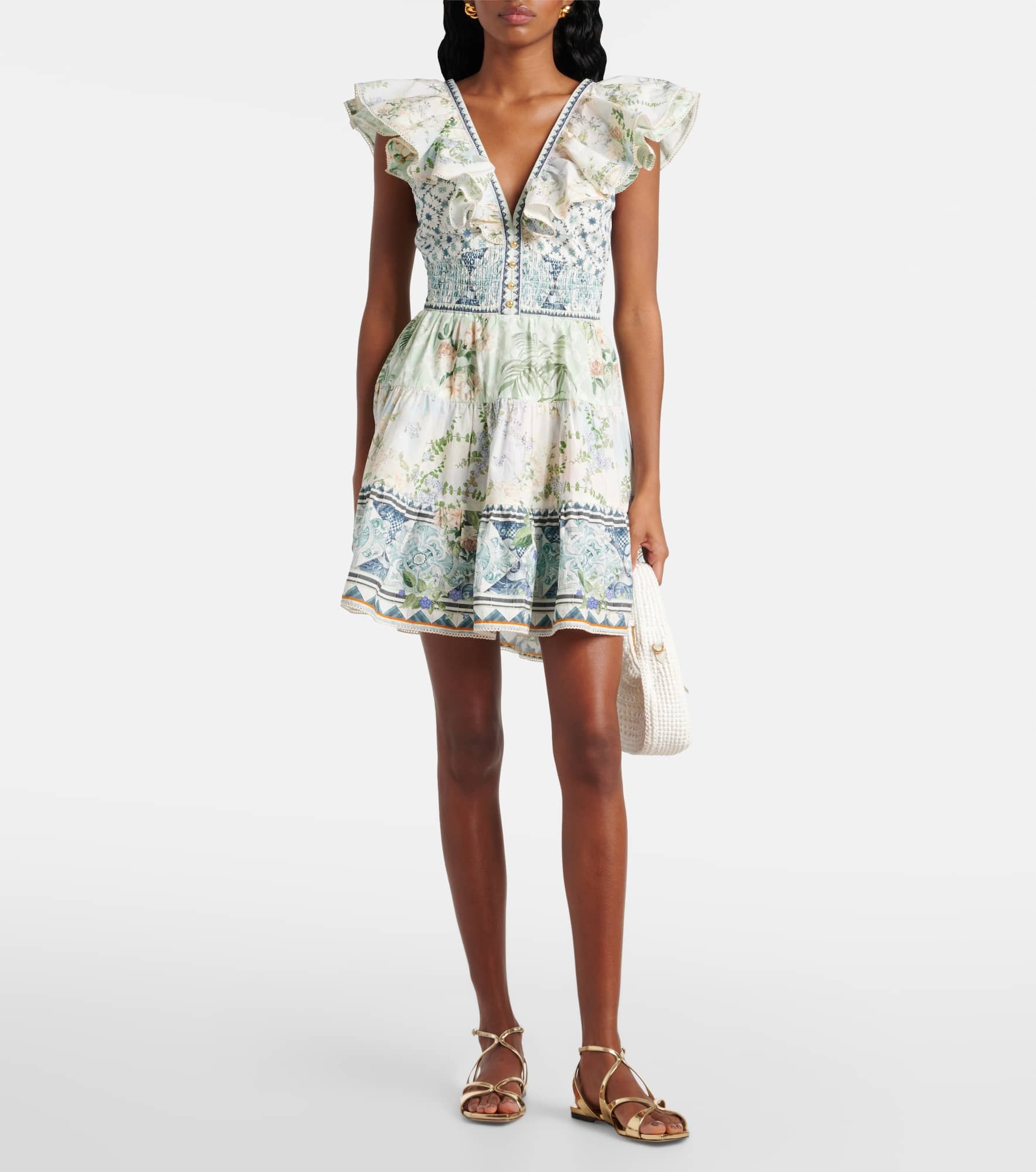 Crystal-embellished cotton minidress - 2