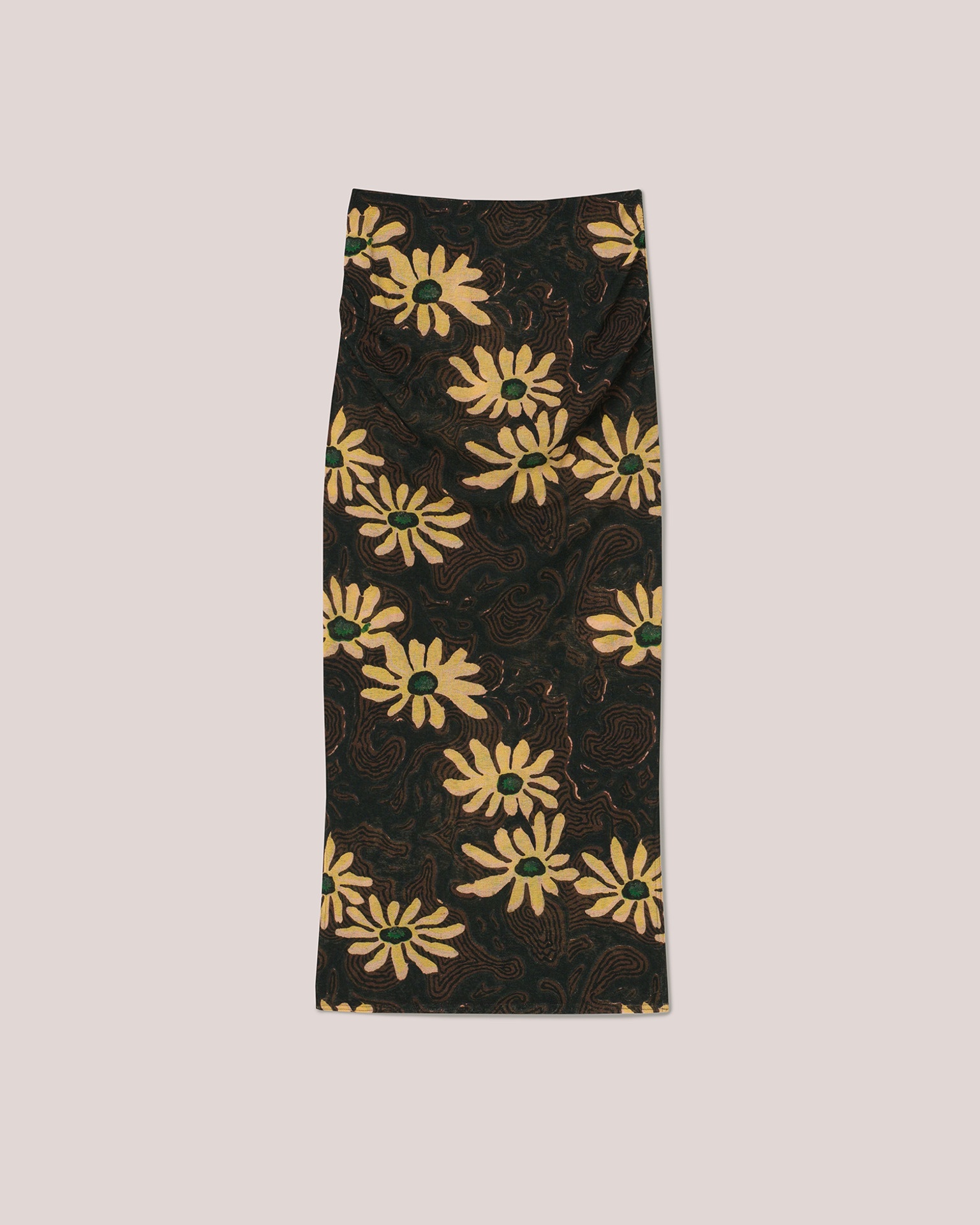 SIBI - Mesh-jersey floral skirt - Black - 1