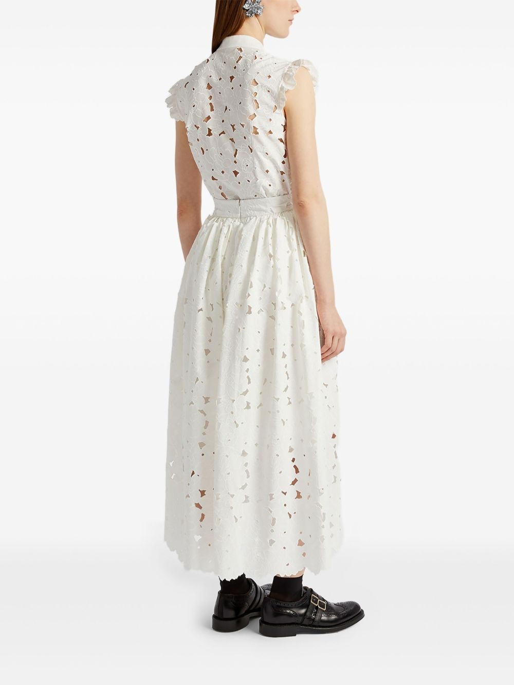 gathered midi skirt - 5