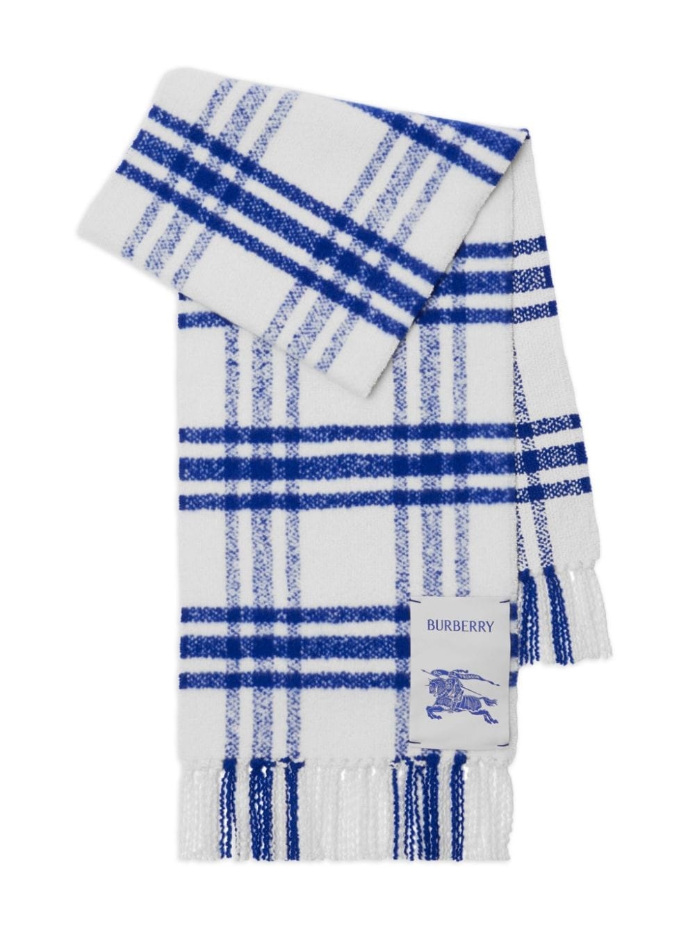 【送料&関税込】Burberry Logo Patch Reversible Scarf - Unise Burberry logo-patch checked wool scarf | REVERSIBLE