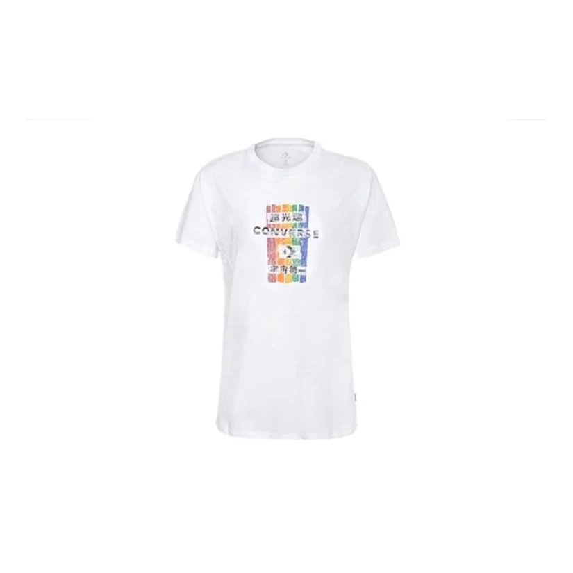 (WMNS) Converse Slim Fit Printing Short Sleeve White 10018492-A01 - 1