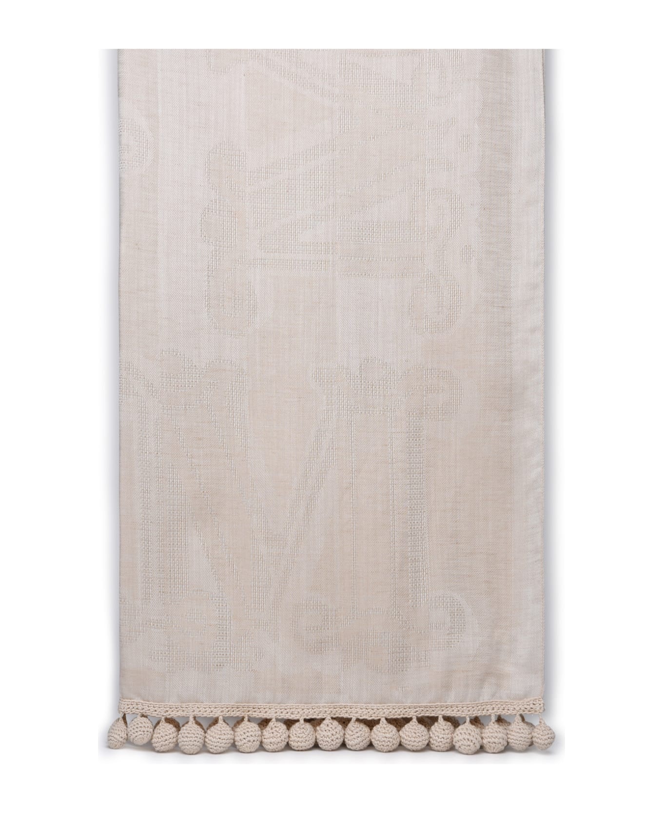 Beige Silk Blend Stole - 1