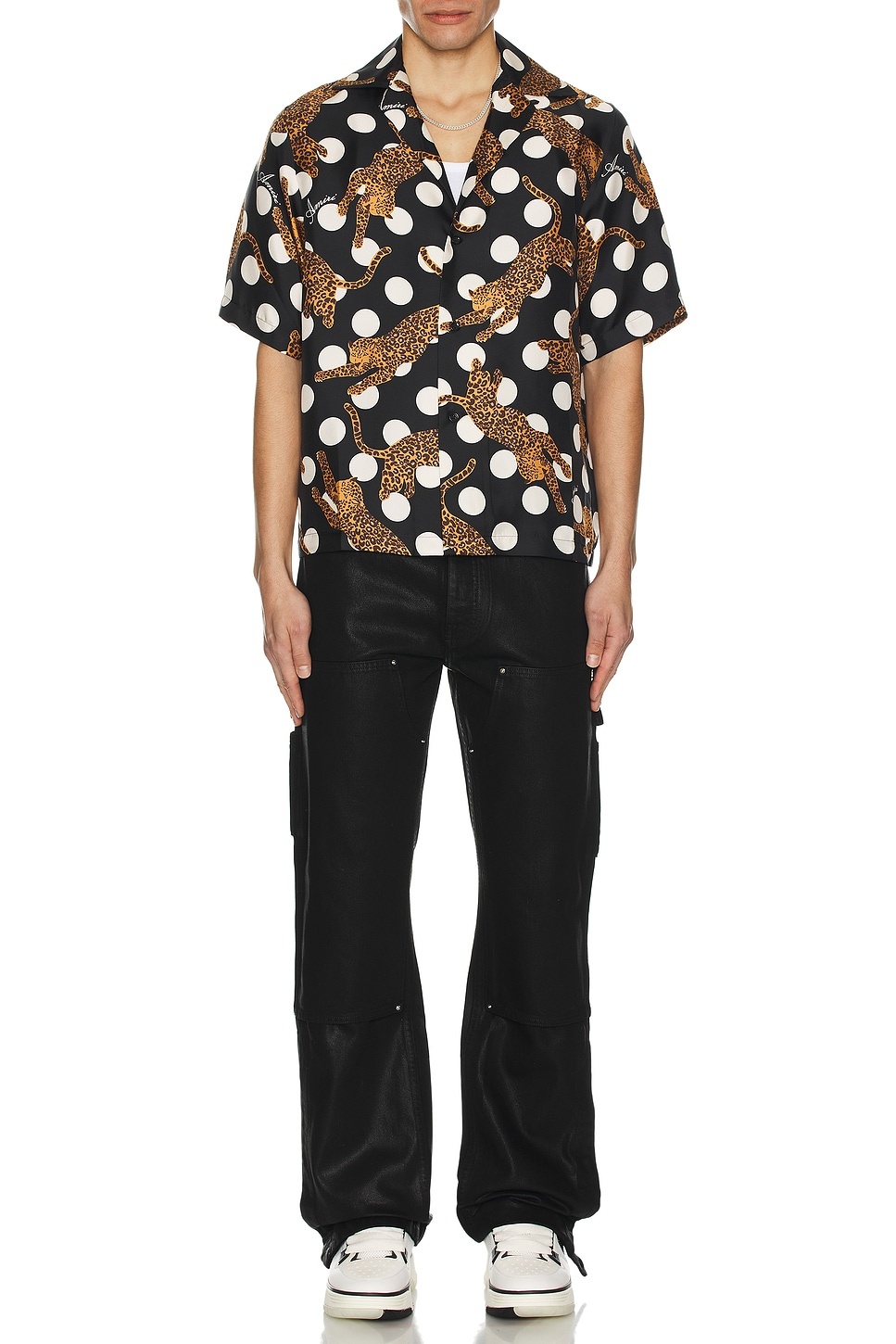 Leopard Polka Dots Bowling Shirt - 4