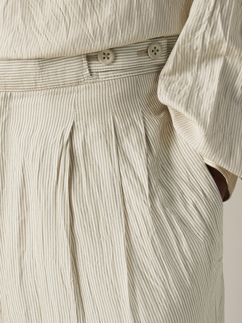 ZEGNA WHITE AND LIGHT GREY SILK PANTS outlook