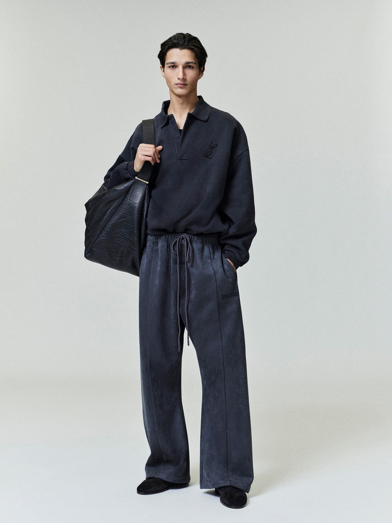 ESSENTIALS Embroidered Classic Polo Sweatshirt outlook